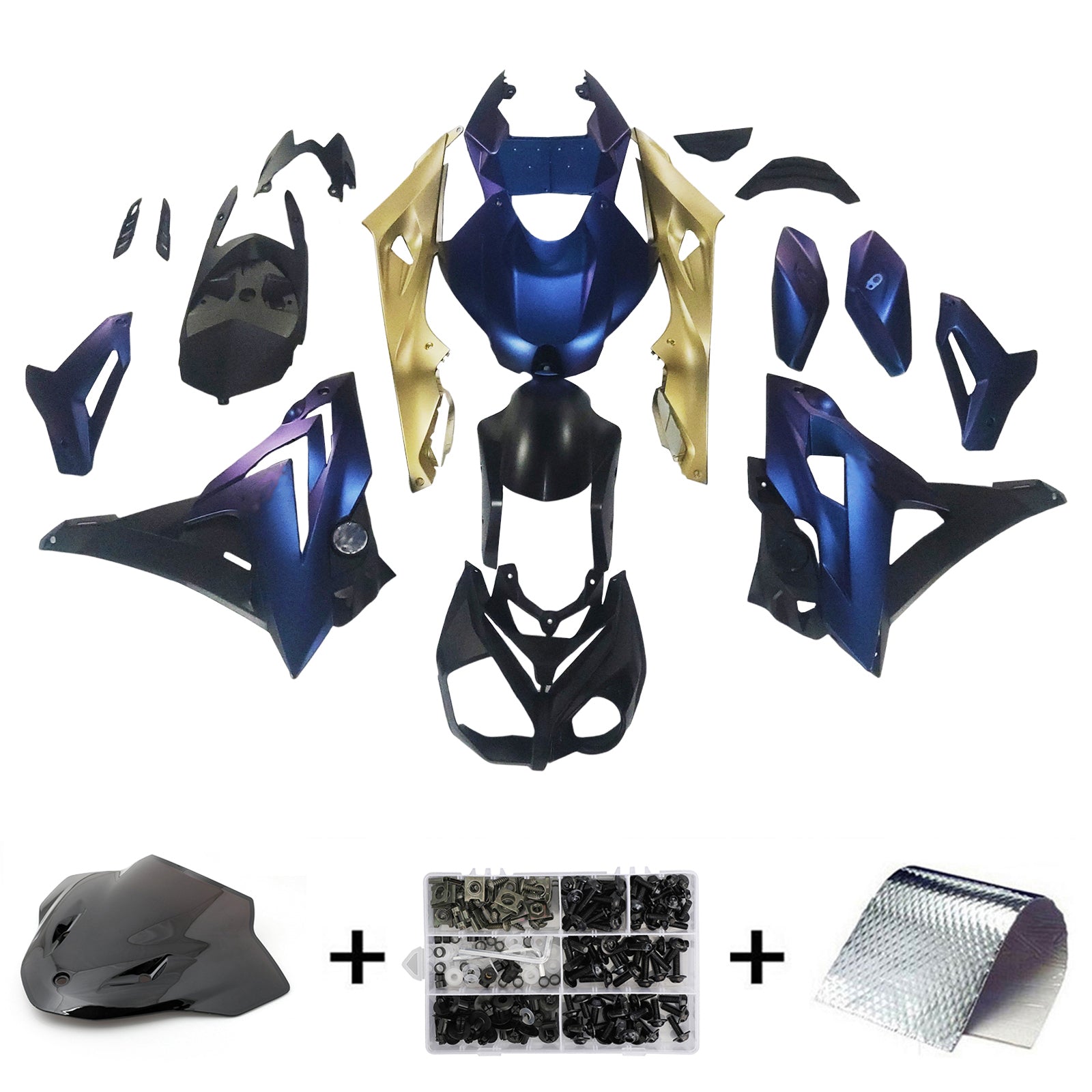 Amotopart BMW S1000R 2015-2017 Kit Carénage Carrosserie Plastique ABS