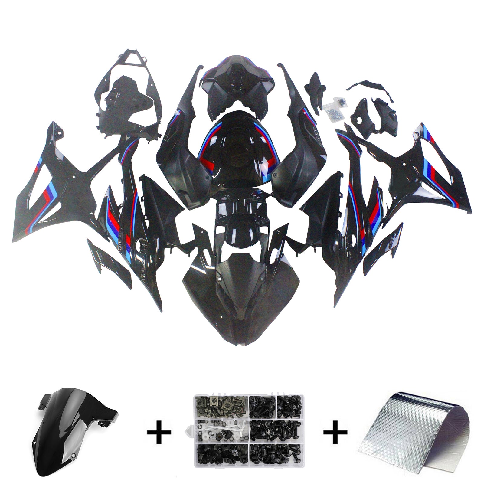2023-2024 BMW S1000RR Kit de carénage d'injection carrosserie plastique ABS