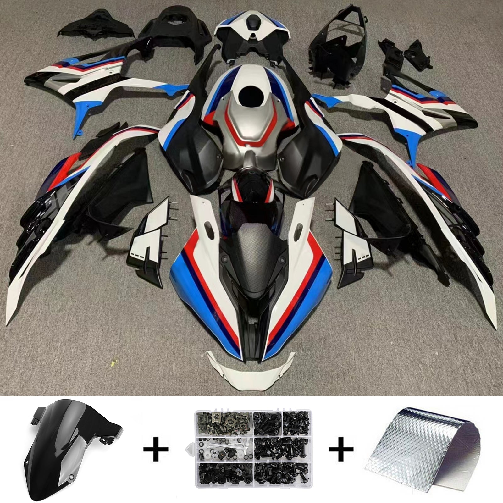 Zestaw owiewki wtrysku dla BMW S1000RR 2023-2024 ABS Plastikowe nadwozie