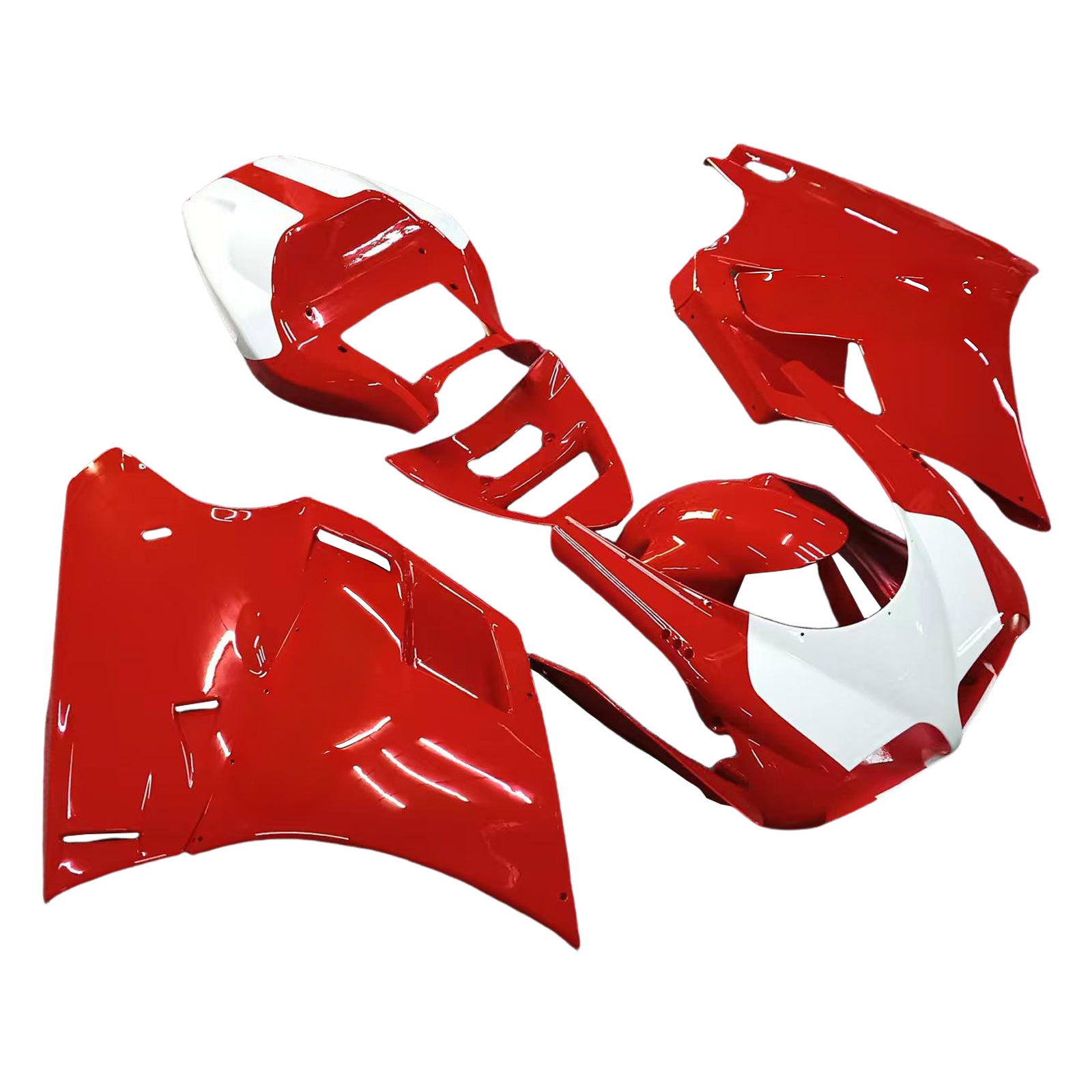 Amotopart Pour Ducati 996/748 1996-2002 Rouge Blanc Carrosserie Carénage ABS Injection Moule 5 # Générique