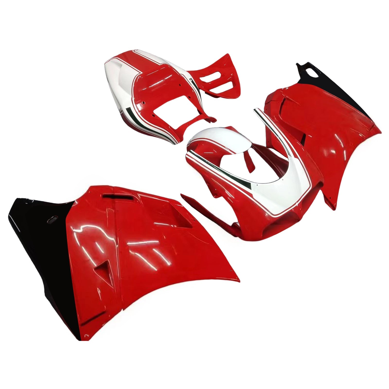 Amotopart Carénage Kit Carrosserie ABS pour Ducati 996 748 1996-2002 Générique