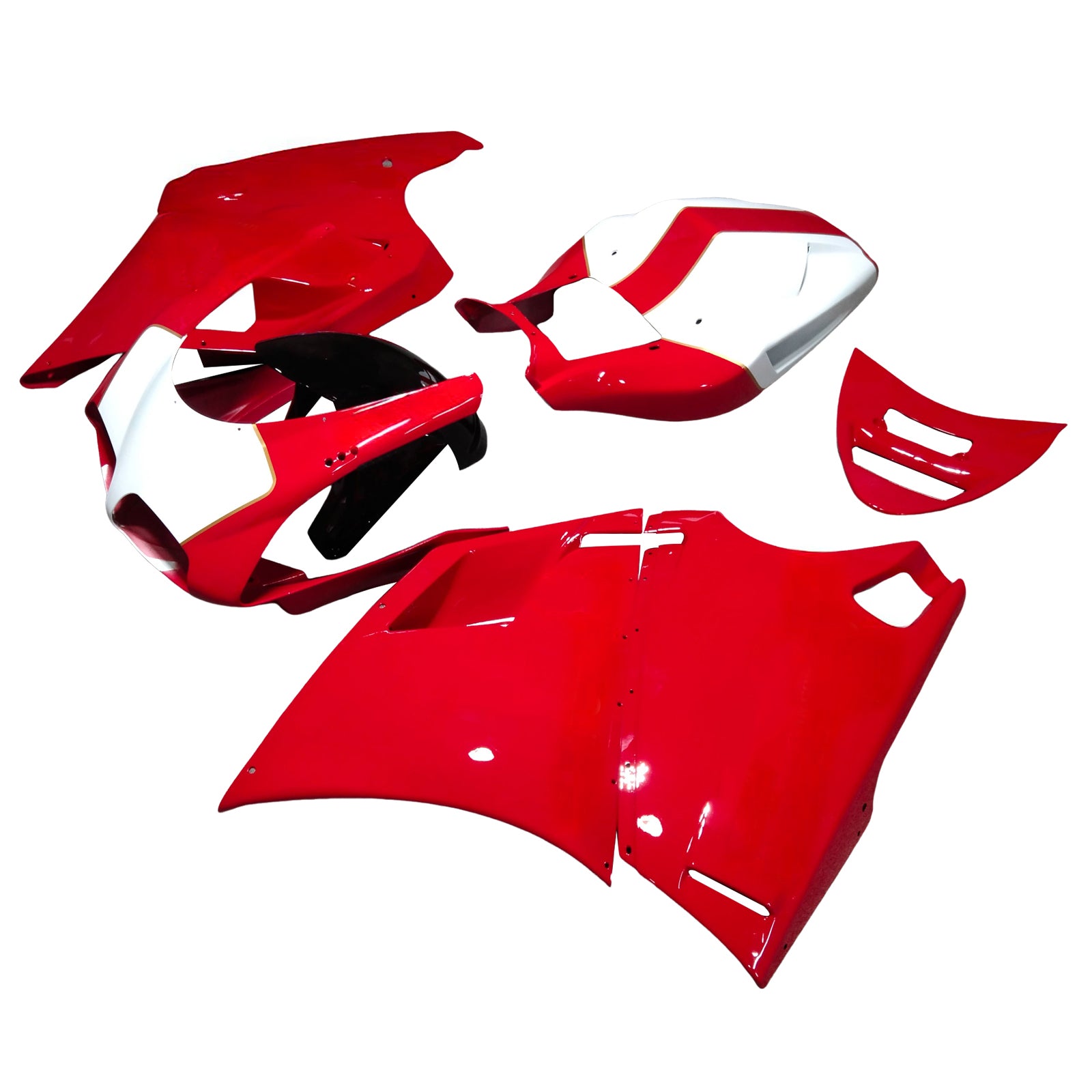 Amotopart Carénage Kit Carrosserie ABS pour Ducati 996 748 1996-2002 Générique