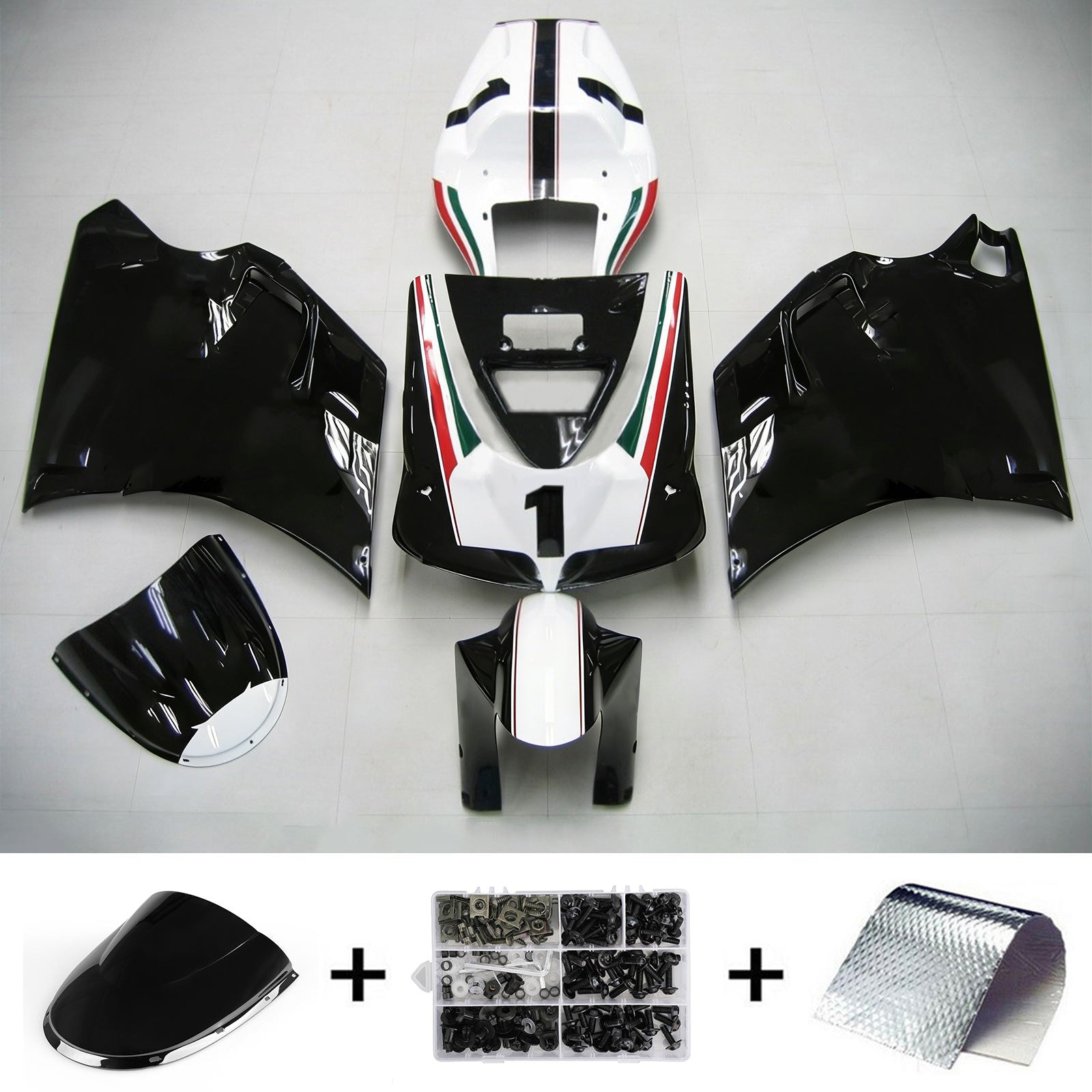 Injectie kuipkit, ABS Plastic Body voor Ducati 996 748 1996-2002
