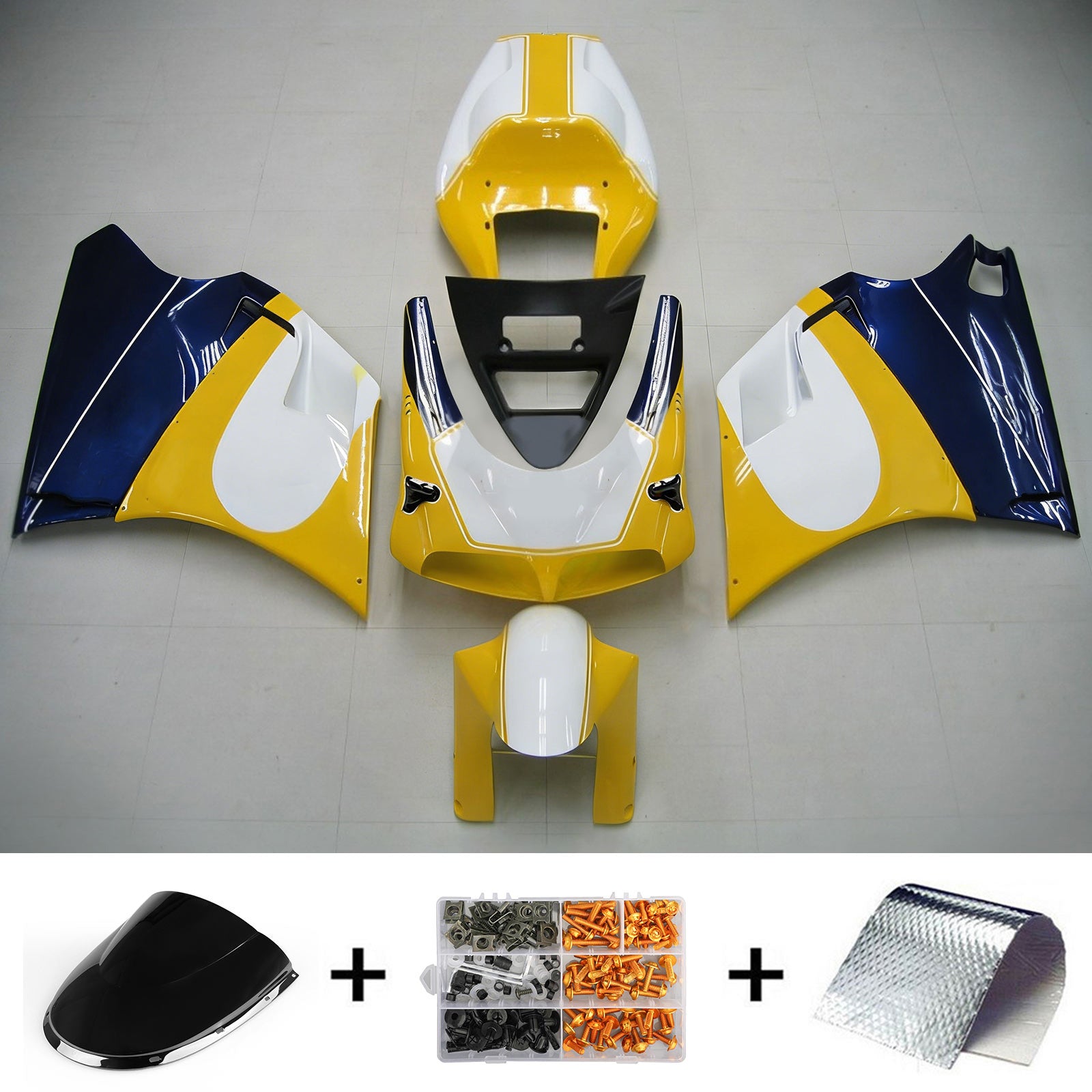 Kit de carénage par injection , carrosserie en plastique ABS Pour Ducati 996 748 1996-2002