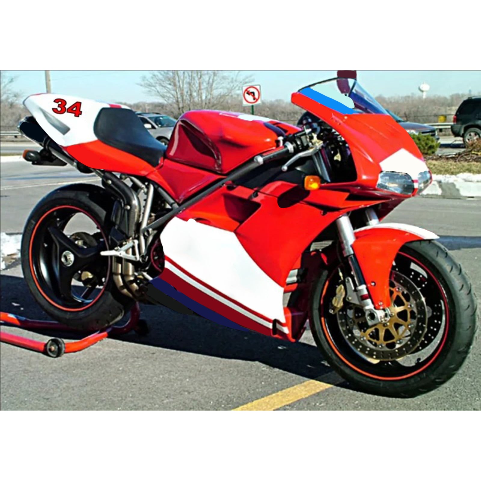 Amotopart Ducati 996 748 1996-2002 Carénage Kit Carrosserie ABS