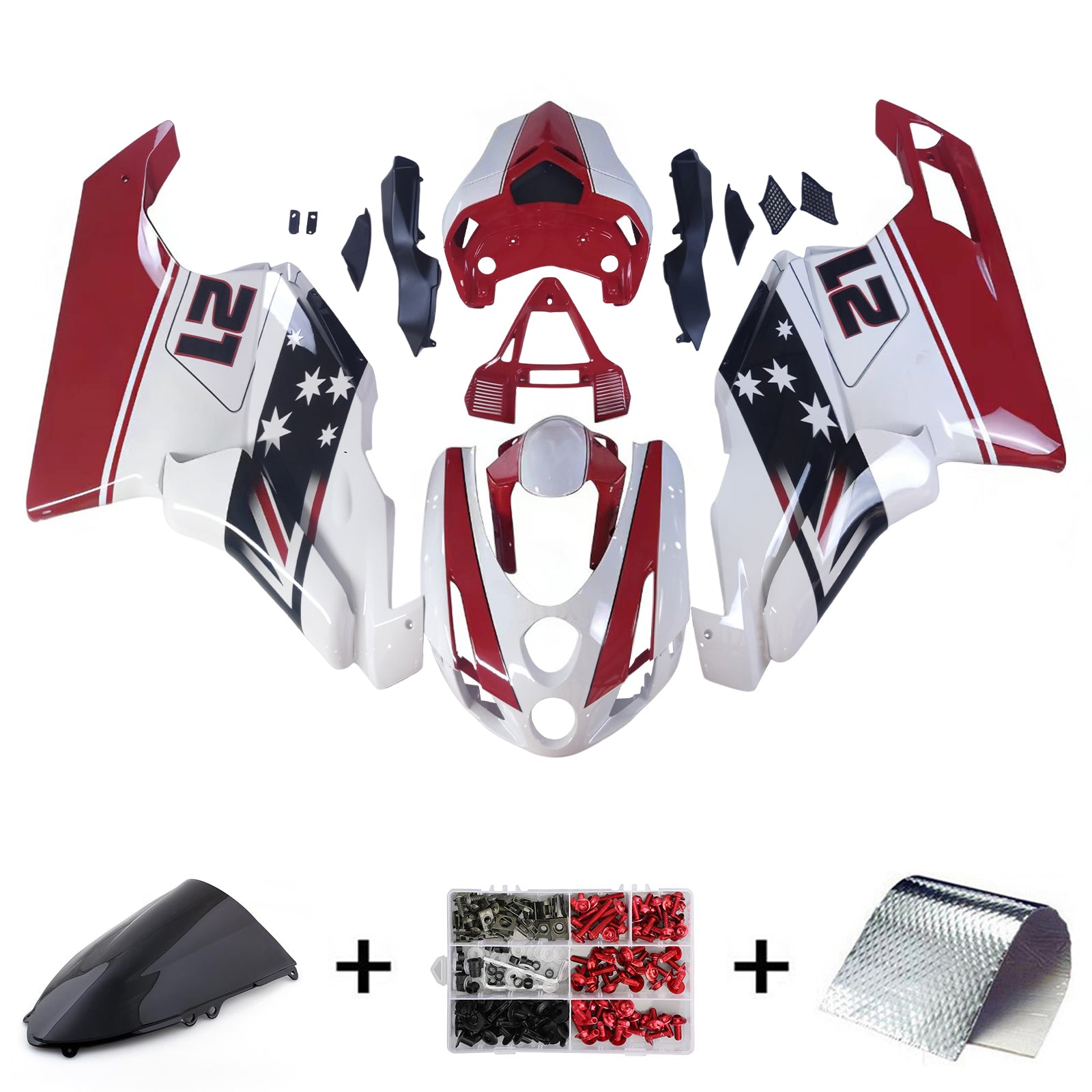 Ducati 999 749 2003 2004 Zestaw owiewek nadwozia ABS