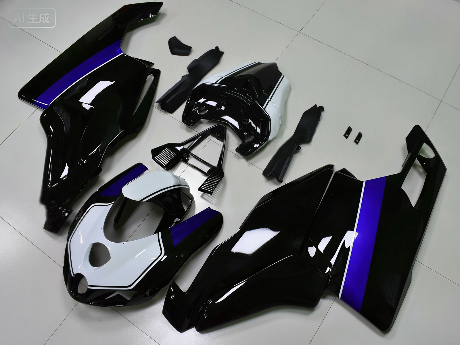 Amotopart Carénage Kit Carrosserie ABS pour Ducati 999 749 2005 2006 Générique