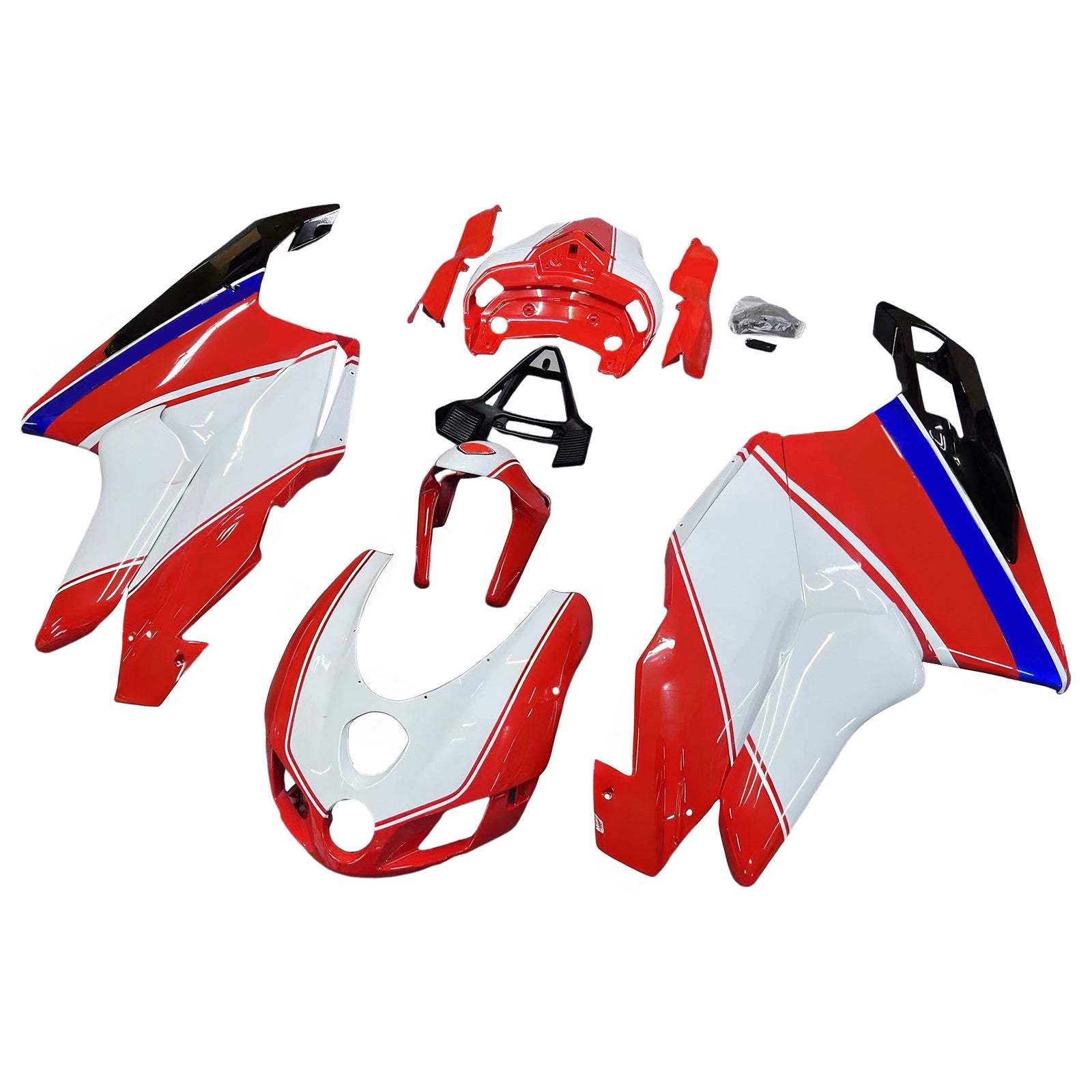 Amotopart beli komplet z rdečo mešanico za Ducati 999/749 2005-2006