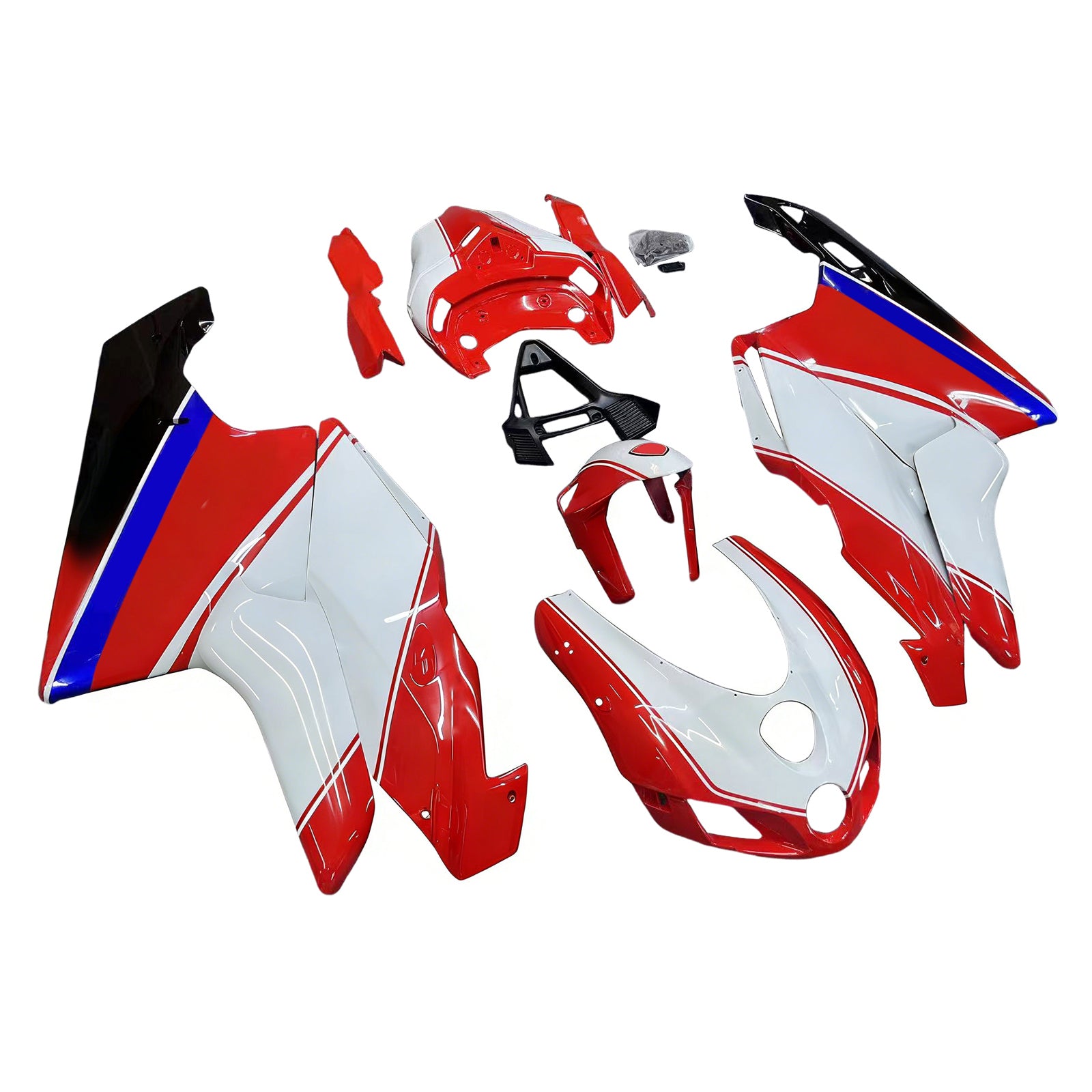 Amotopart beli komplet z rdečo mešanico za Ducati 999/749 2005-2006