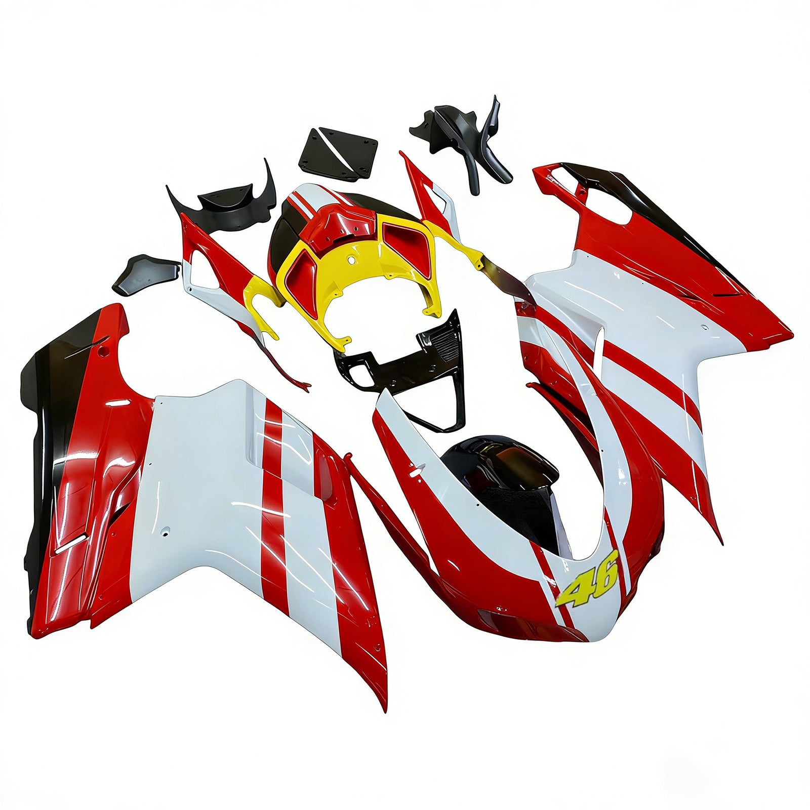 Amotopart Carénage Kit ABS para Ducati 1098 1198 848 2007-2011 Genérico
