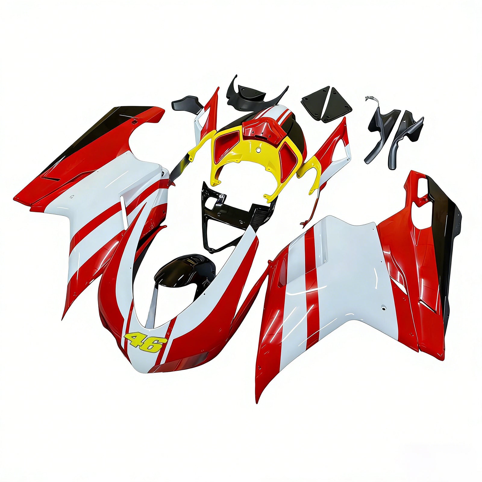 Amotopart Carénage Kit ABS para Ducati 1098 1198 848 2007-2011 Genérico