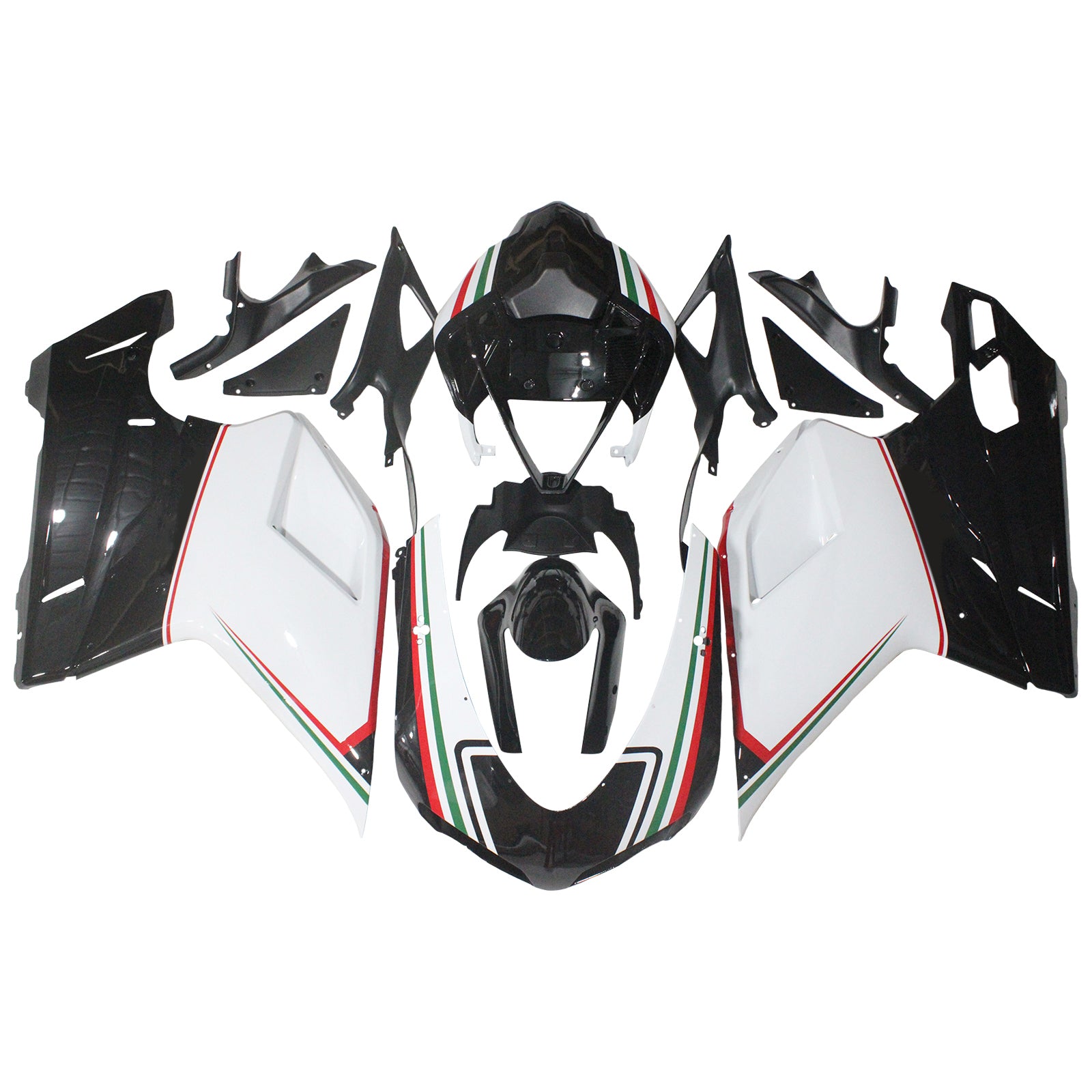 Injectie kuipkit, ABS Plastic carrosserie voor Ducati 1098 1198 848 2007-2011