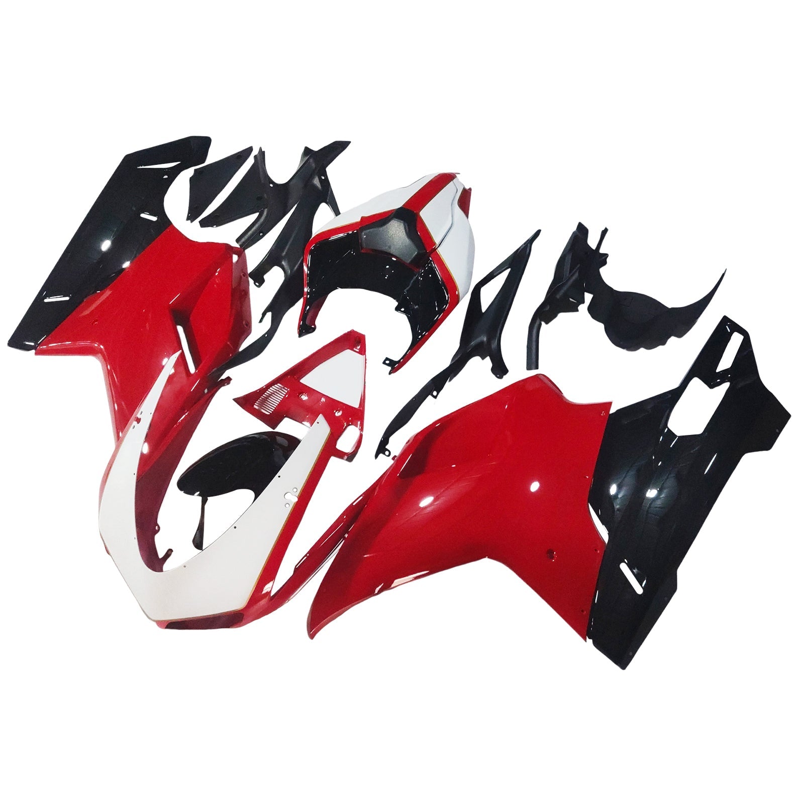 Kit de carénage par injection , carrosserie en plastique ABS Pour Ducati 1098 1198 848 2007-2011