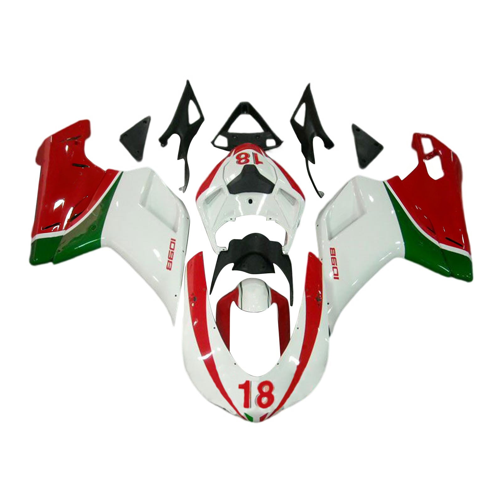 Amotopart Ducati 1098 1198 848 2007-2011 ABS-korin suojasarja