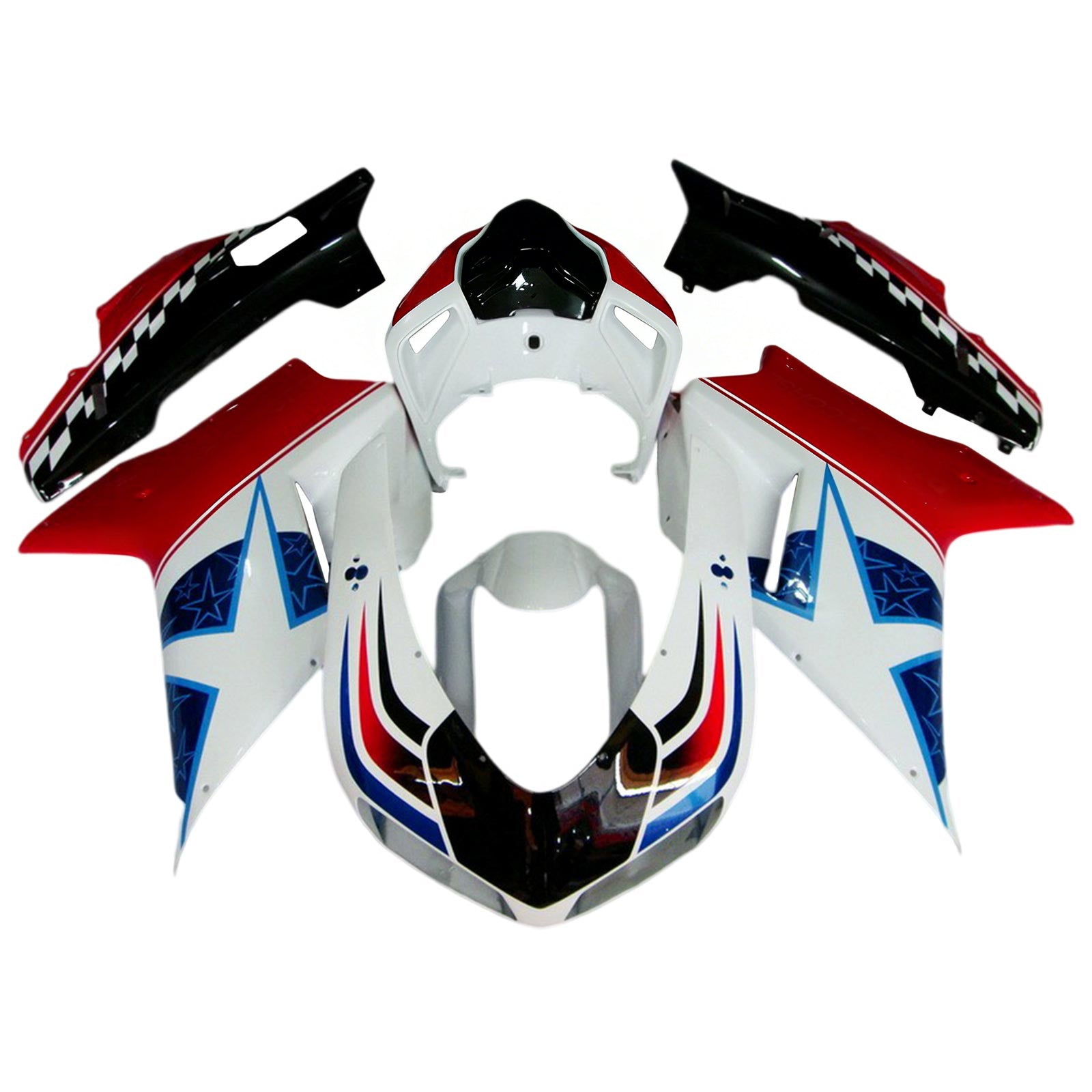 Amotopart Ducati 1098 1198 848 2007-2011 ABS carrosseriekuipset