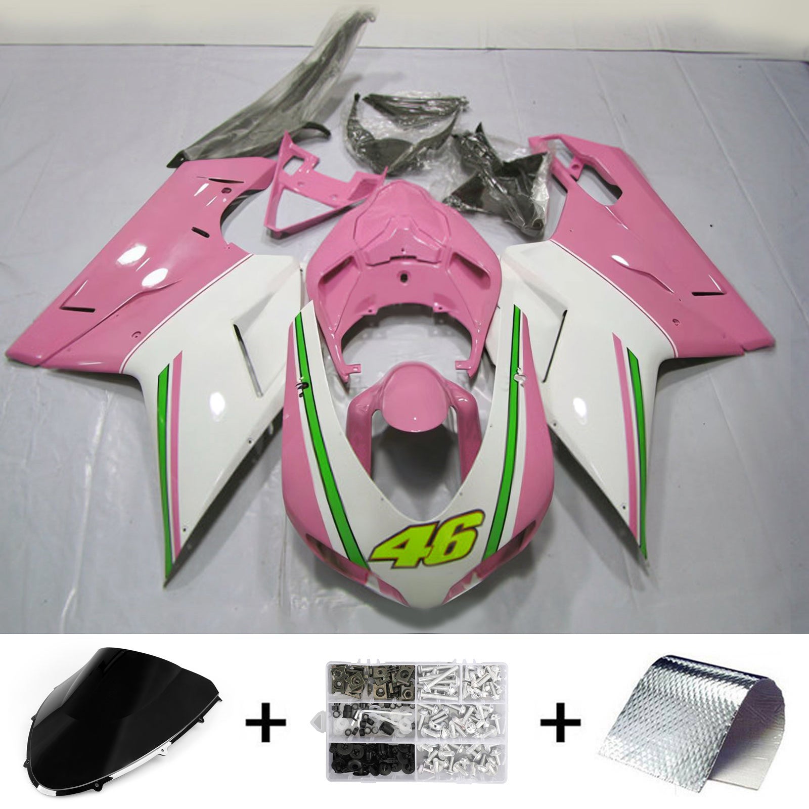 2007-2011 Ducati 1098 1198 848 Kit de carénage carrosserie ABS