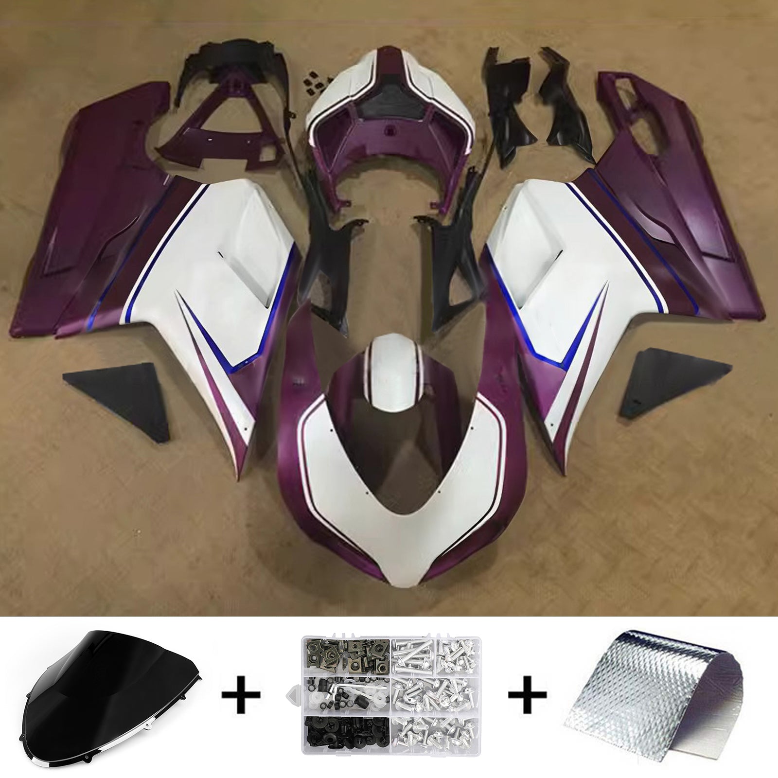 Kit de carénage ABS pour Ducati 1098 1198 848 2007-2011
