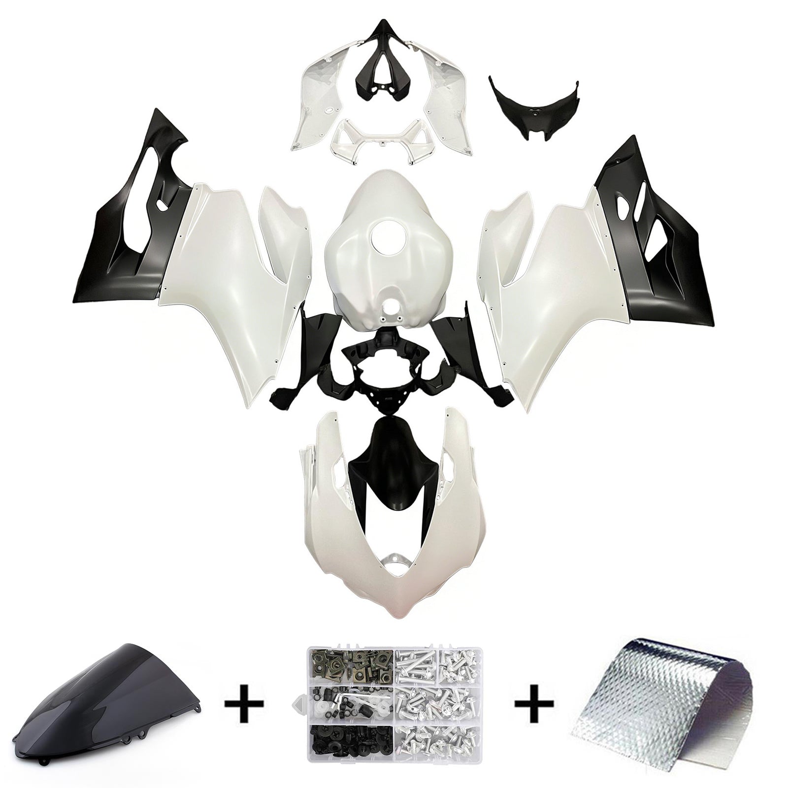 Amotopart Ducati 1199 899 2012-2015 Kit Carénage Carrosserie Plastique ABS