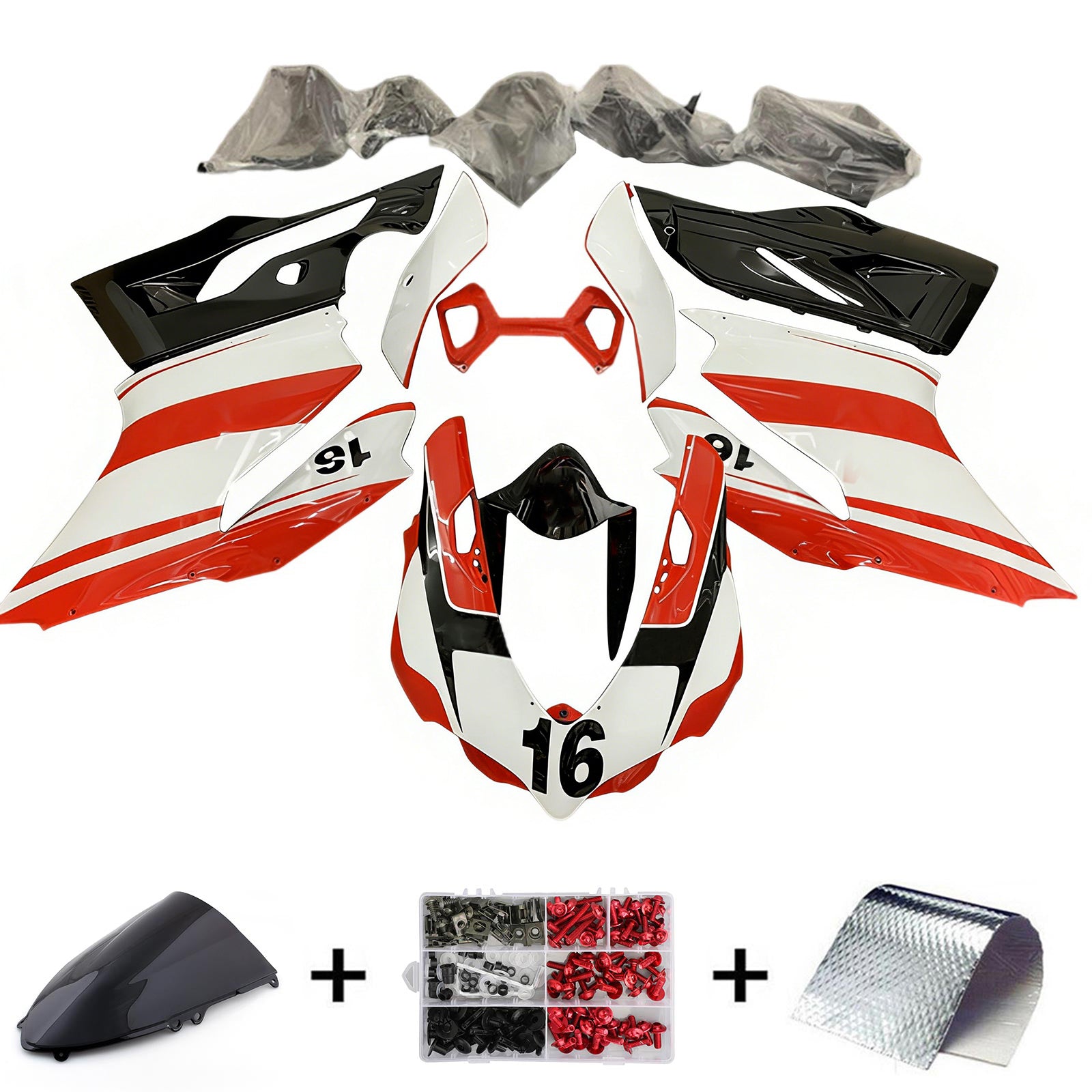 Amotopart Ducati 1199 899 2012-2015 Kit Carénage Carrosserie Plastique ABS