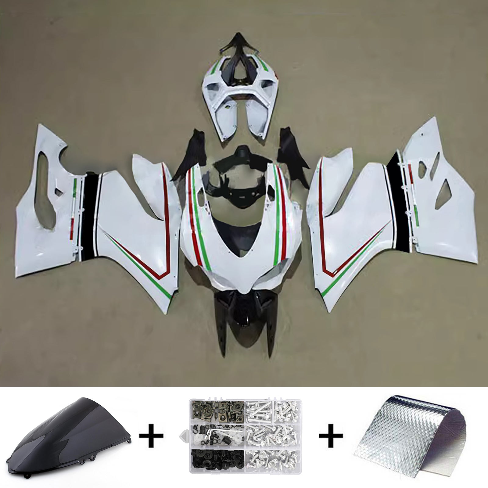 Kit de carénage d'injection Ducati 1199 2012-2015 Carrosserie Plastique ABS