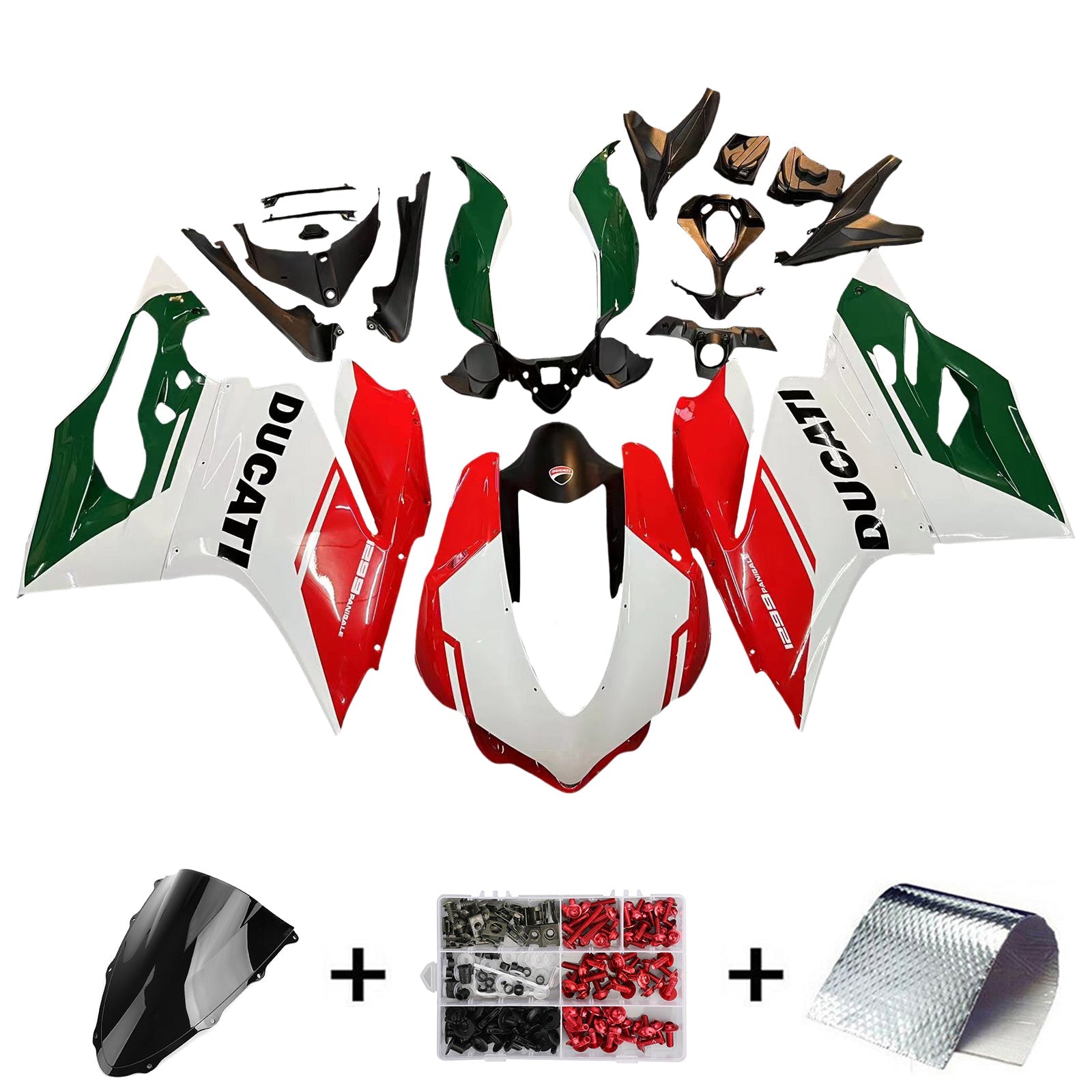 Amotopart Kit Carenado Carrocería ABS para Ducati 1299 959 2015-2020 Genérico