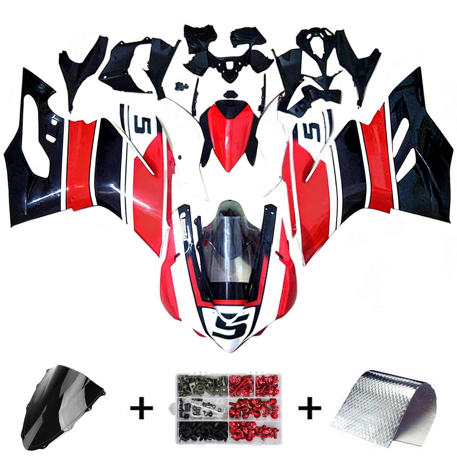 Amotopart Ducati 1299 959 2015-2020 Kit de carenado de carrocería de plástico ABS