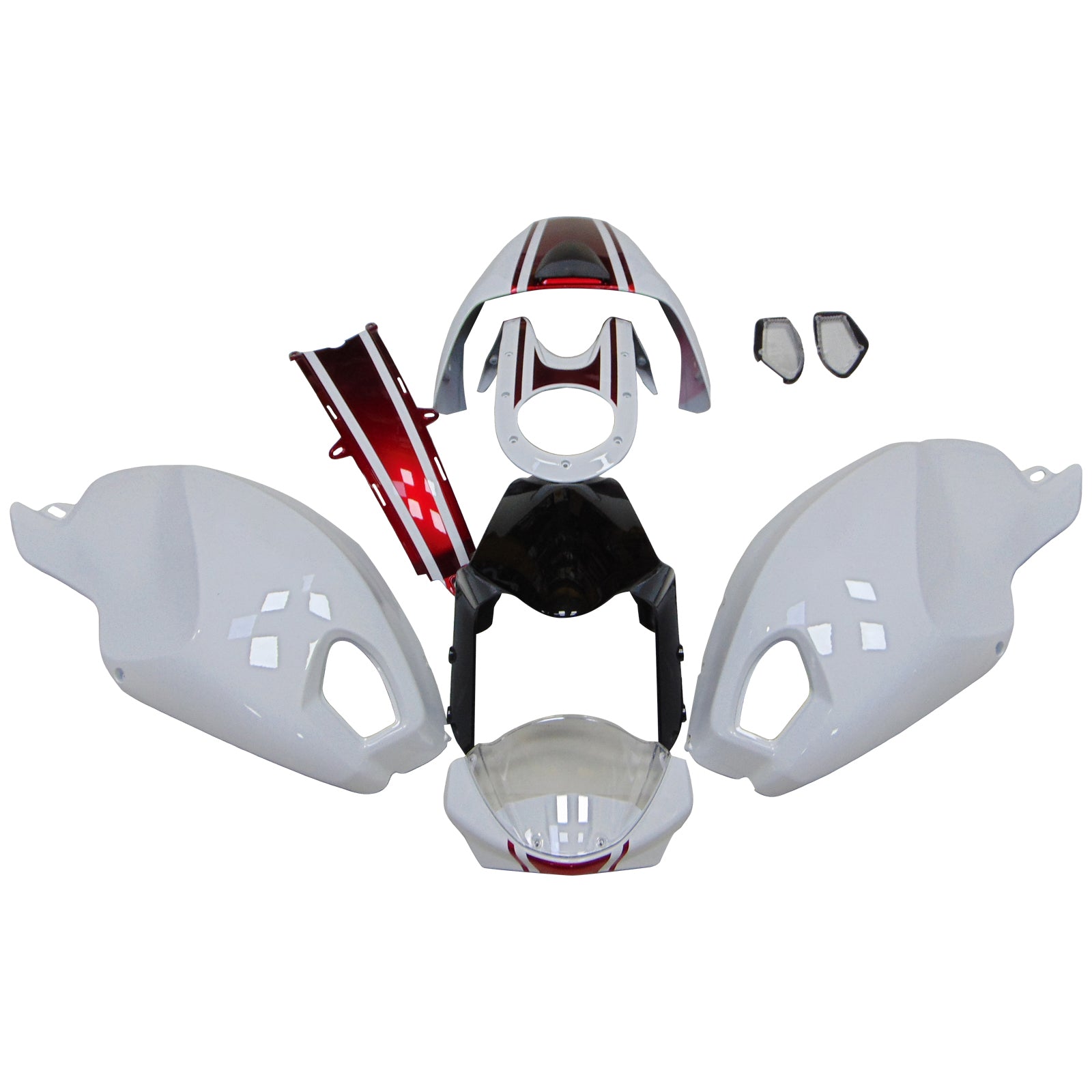 Amotopart Ducati Monster 696 796 1100 S EVO toutes les années Carénage Kit Carrosserie