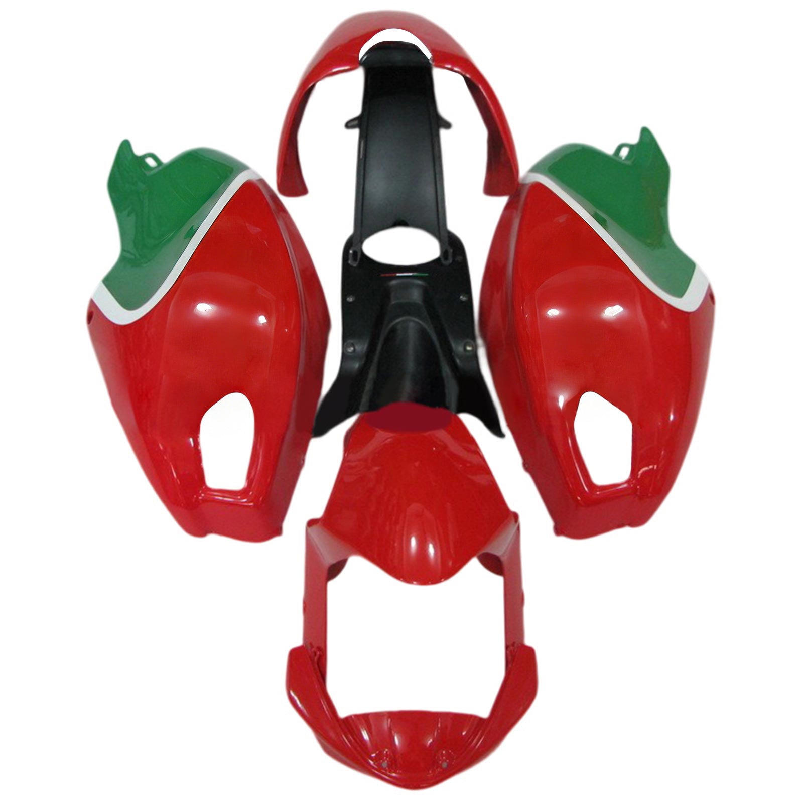 Amotopart Ducati Monster 696 796 1100 S EVO toutes années Kit de carénage carrosserie