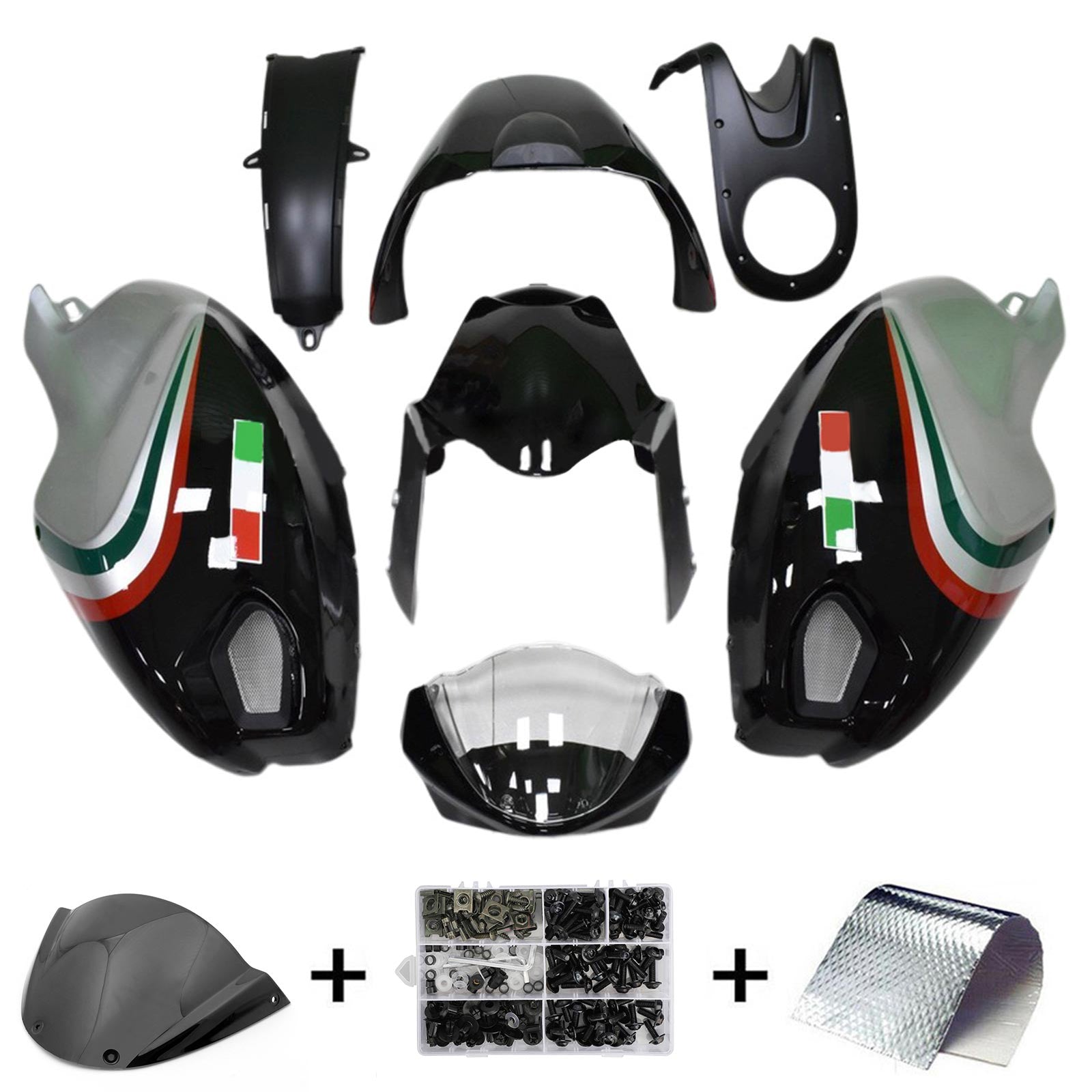 Amotopart Ducati Monster 696 796 1100 S EVO KAIKKI VUOSIA PARROSSERIE KIT