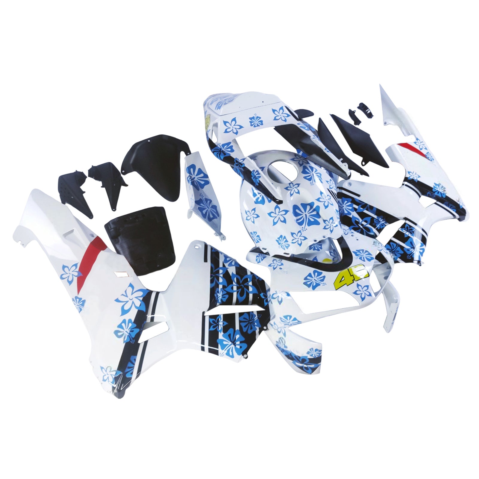 Carénages Amotopart 2003-2004 Honda CBR 600 RR Multi-Color Floral Generic