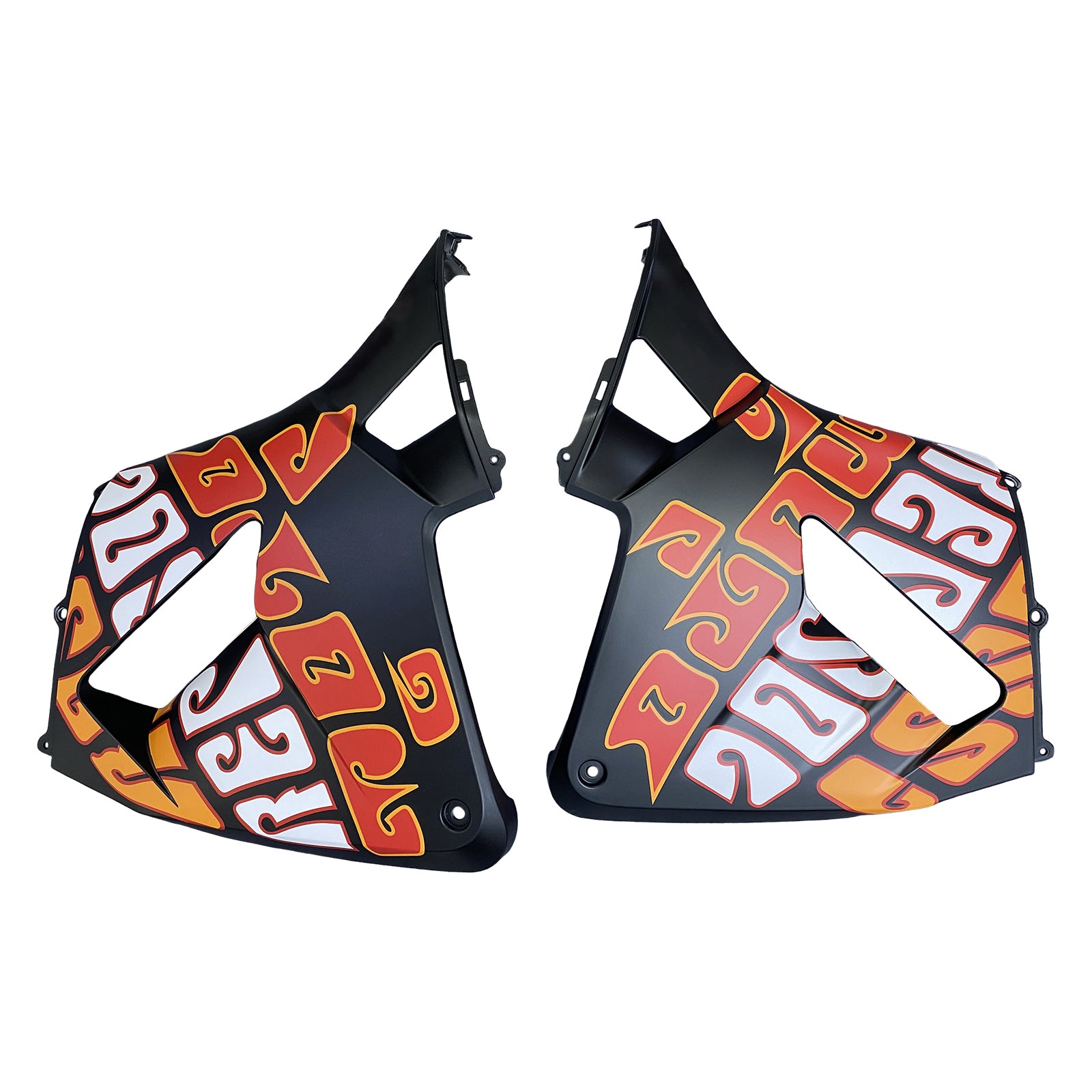 Amotopart stroomlijnkappen 2003-2004 Honda CBR 600 RR matzwart Valentino Rossi Moto Generiek