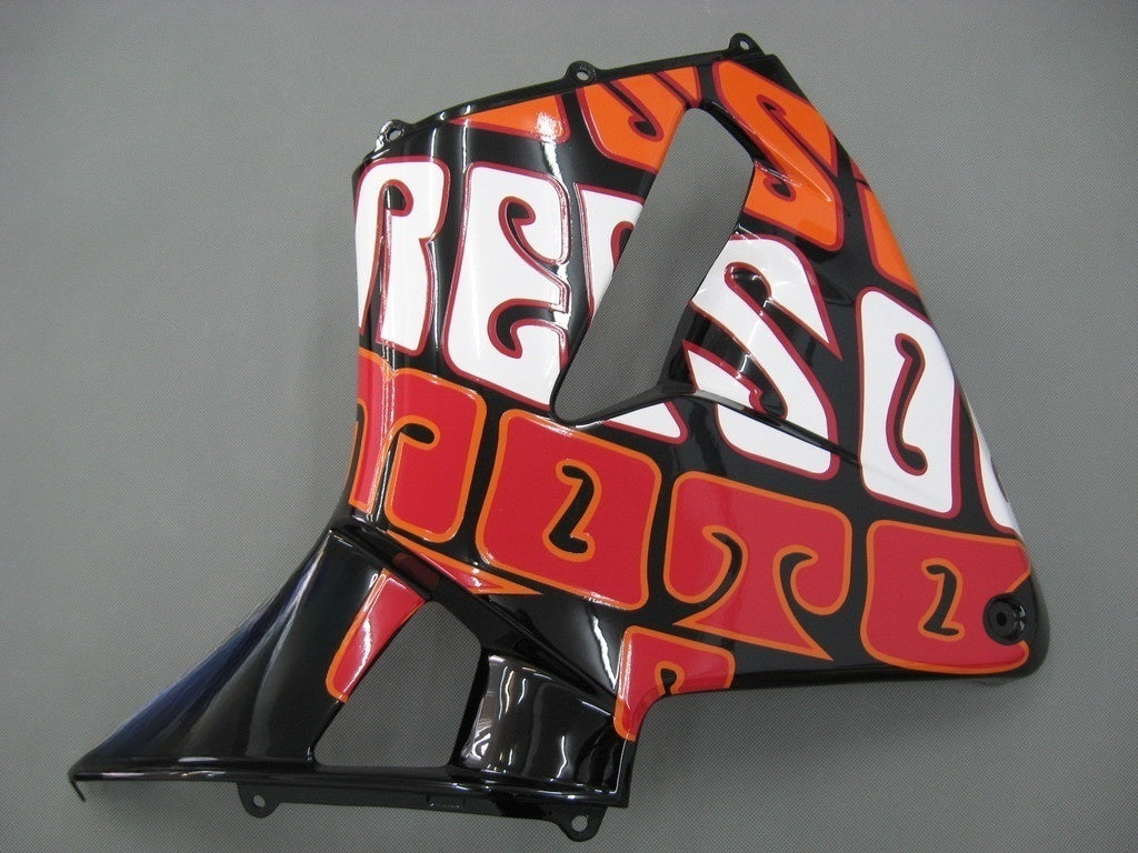 Carénages Amotopart 2003-2004 Honda CBR 600 RR Jaune Noir Valentino Rossi Repsol Moto Generic