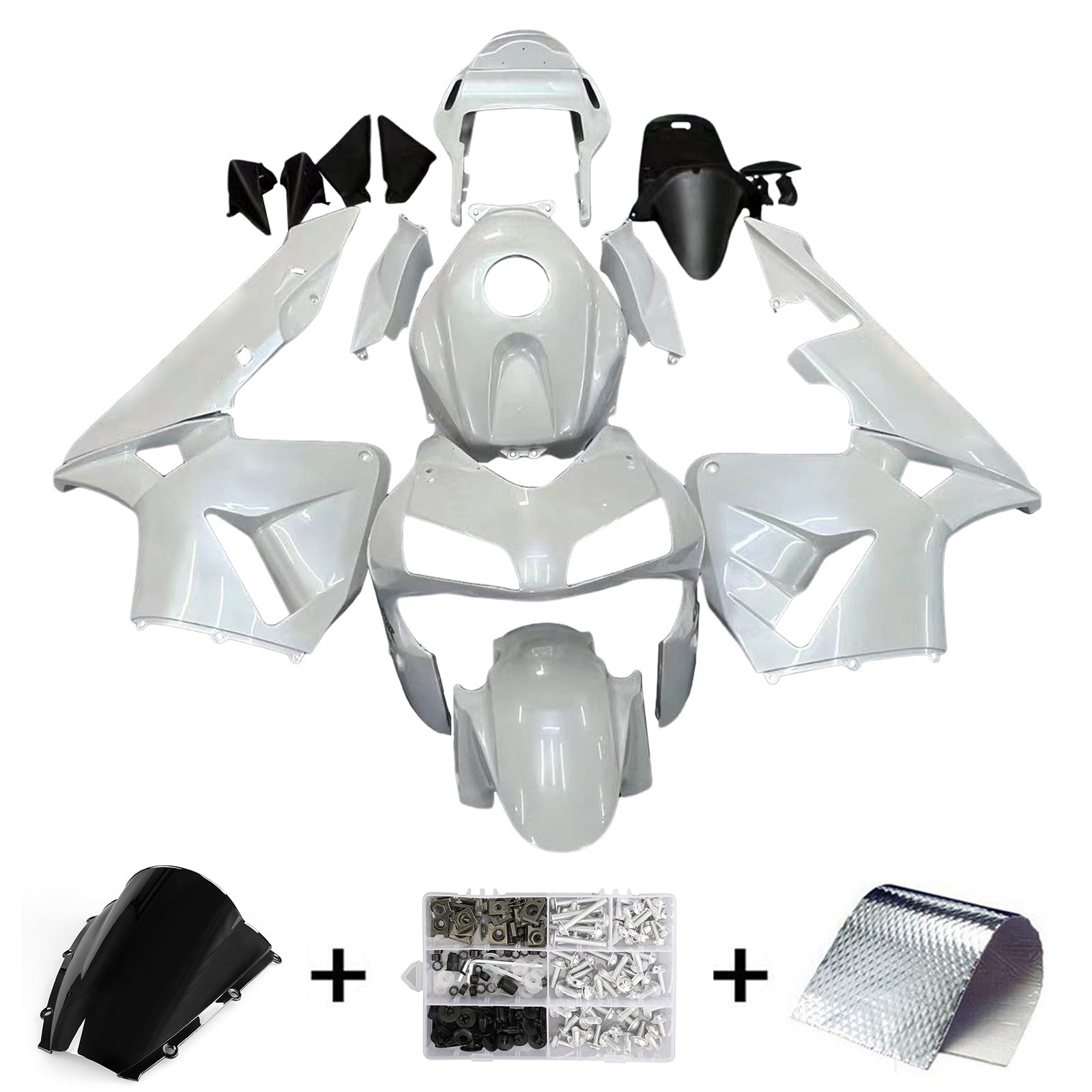 Carene Amotopart 2003-2004 Honda CBR 600 RR Bianco Metallizzato Honda Generic