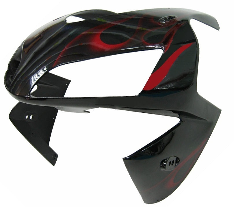 Carénages Amotopart 2003-2004 Honda CBR 600 RR Black &amp; Red Flame Generic