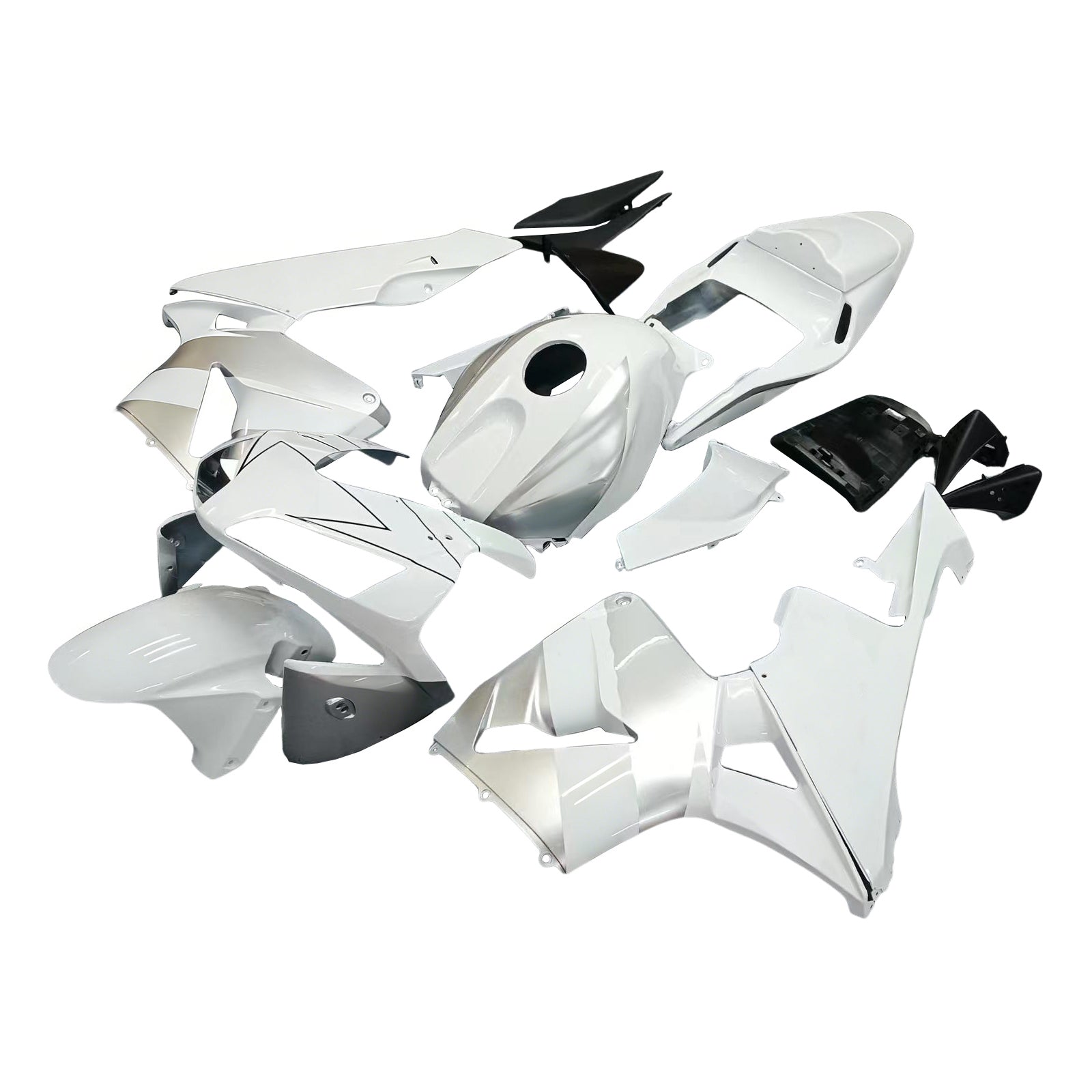 Amotopart Fairing 2003-2004 Honda CBR 600 RR White and Silver Repsol generic