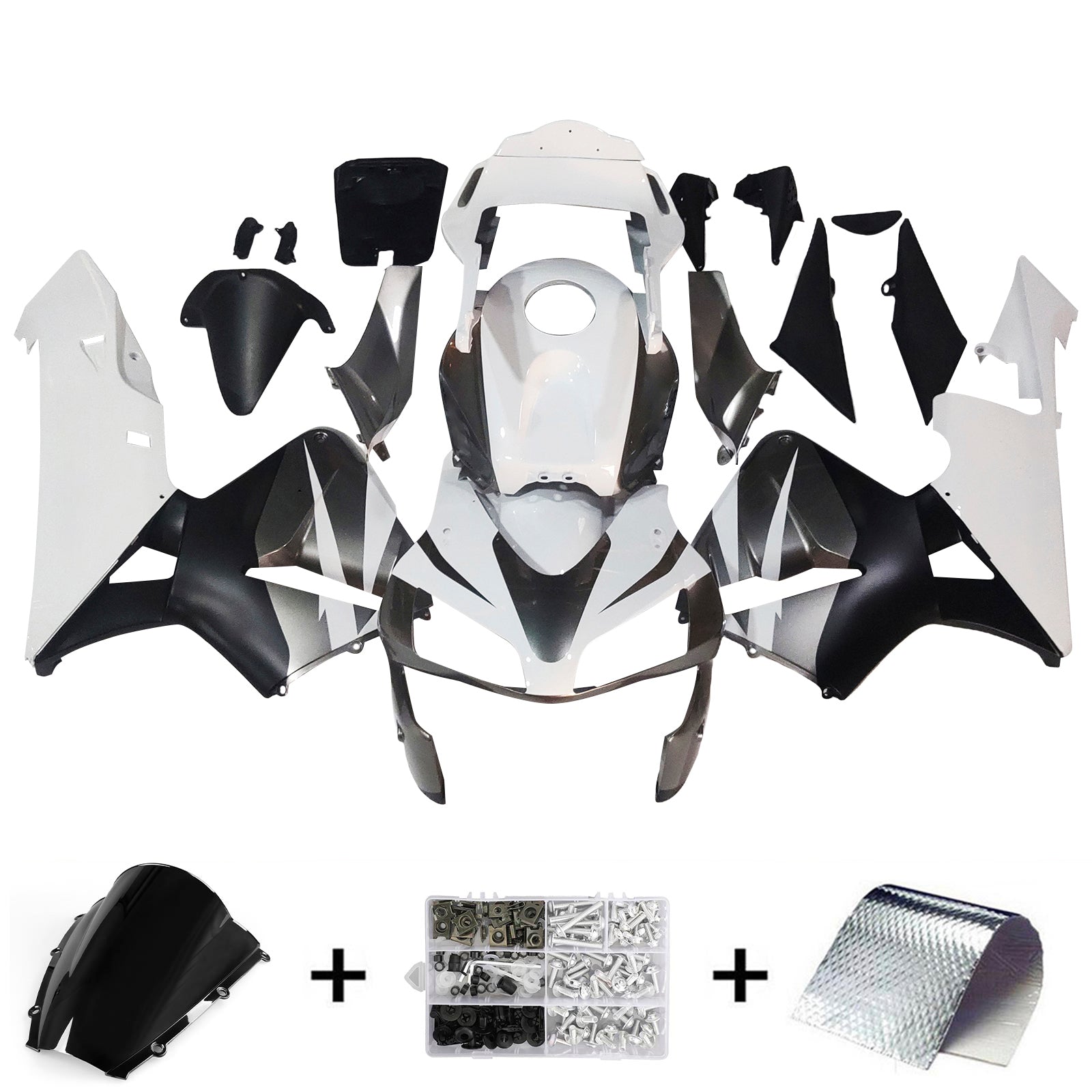 Amotopart Honda CBR600RR 2003-2004 F5 Kit Carénage Carrosserie Plastique ABS