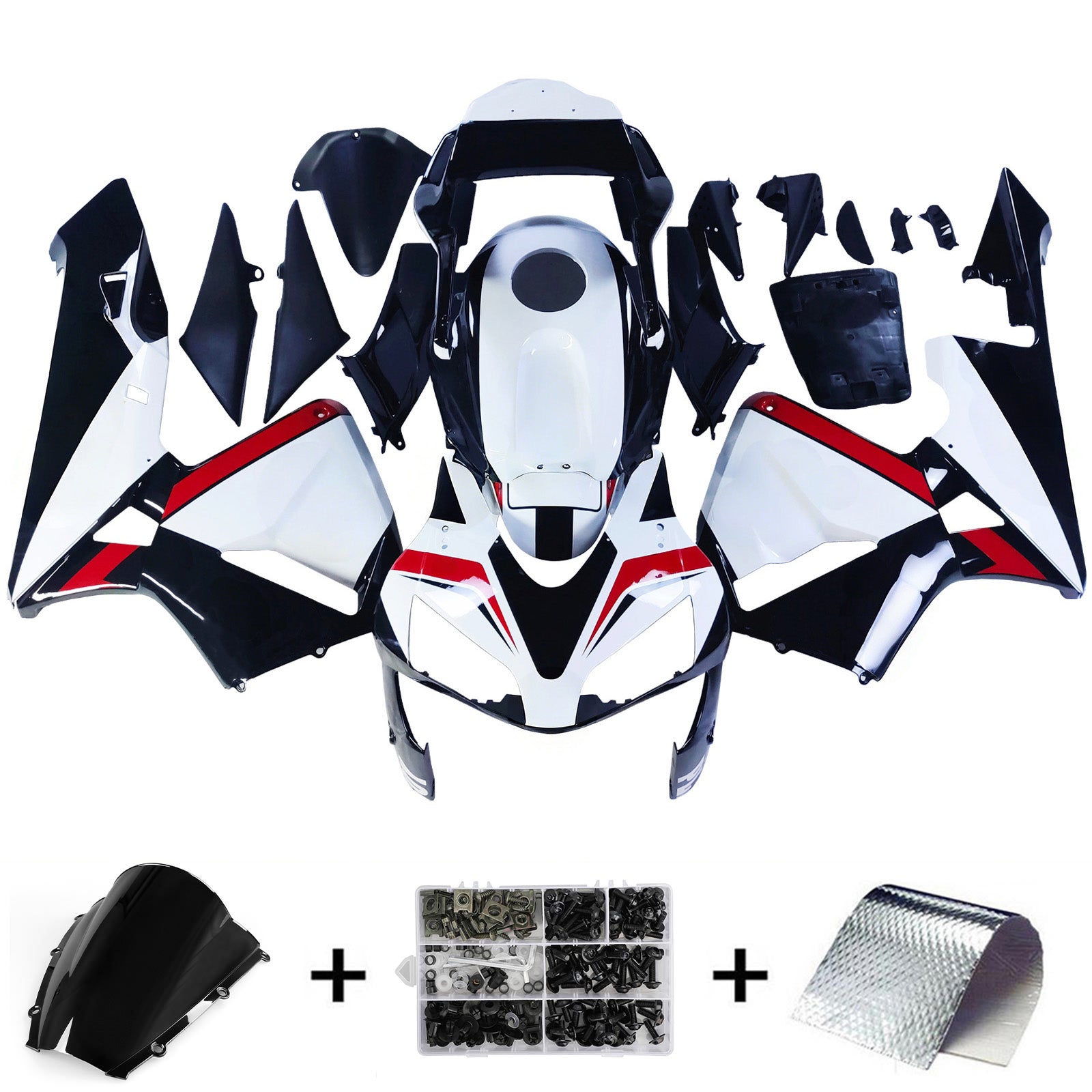 Amotopart Honda CBR600RR 2003-2004 F5 Kit Carénage Carrosserie Plastique ABS
