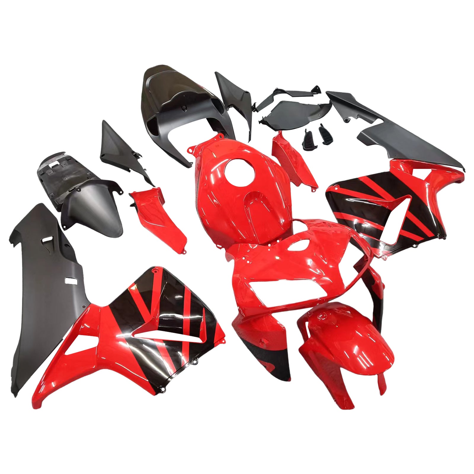 Carénages Amotopart 2005-2006 Honda CBR600 RR Rouge &amp; Noir CBR Generic
