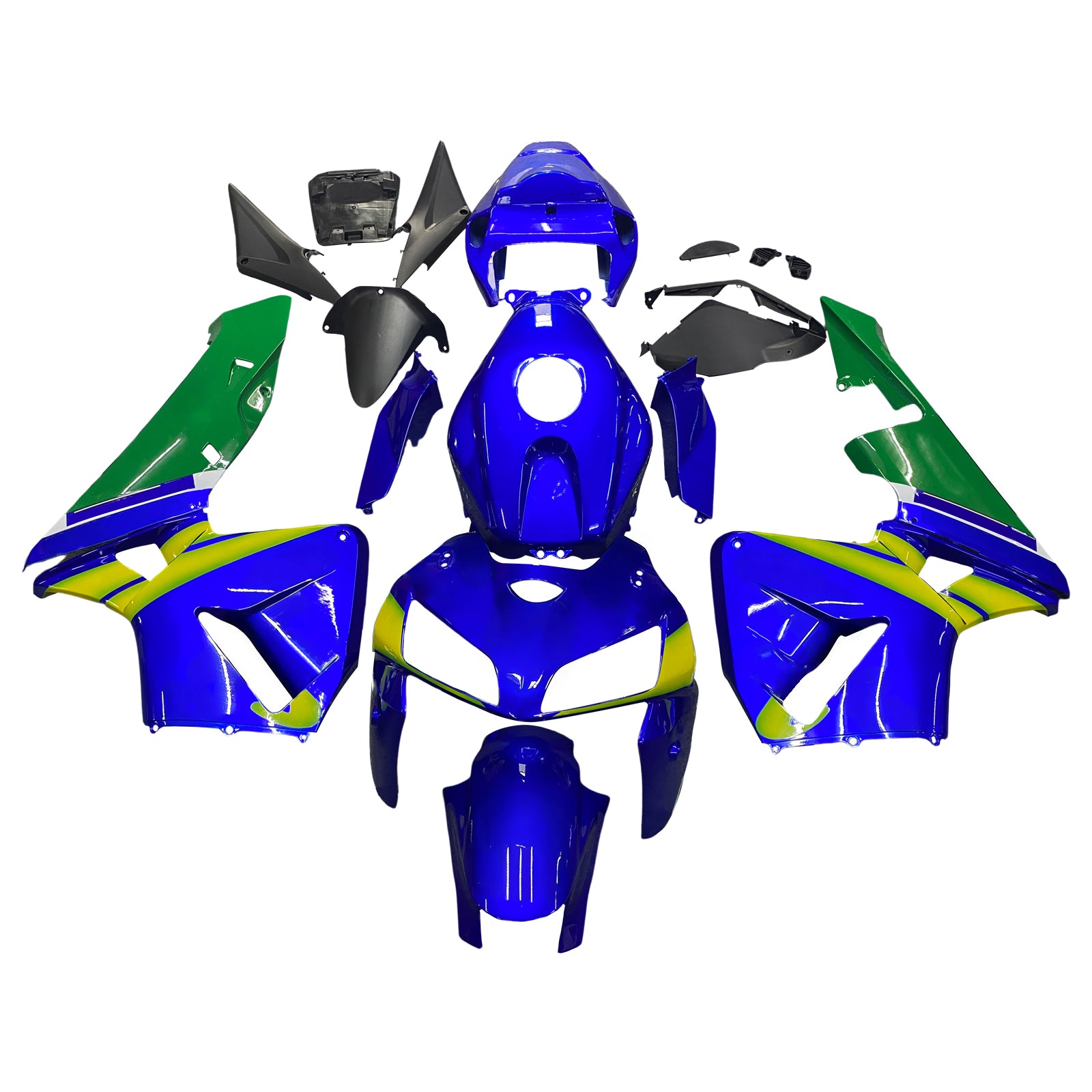 Carénages Amotopart 2005-2006 Honda CBR 600 RR Bleu &amp; Vert Movistar Generic