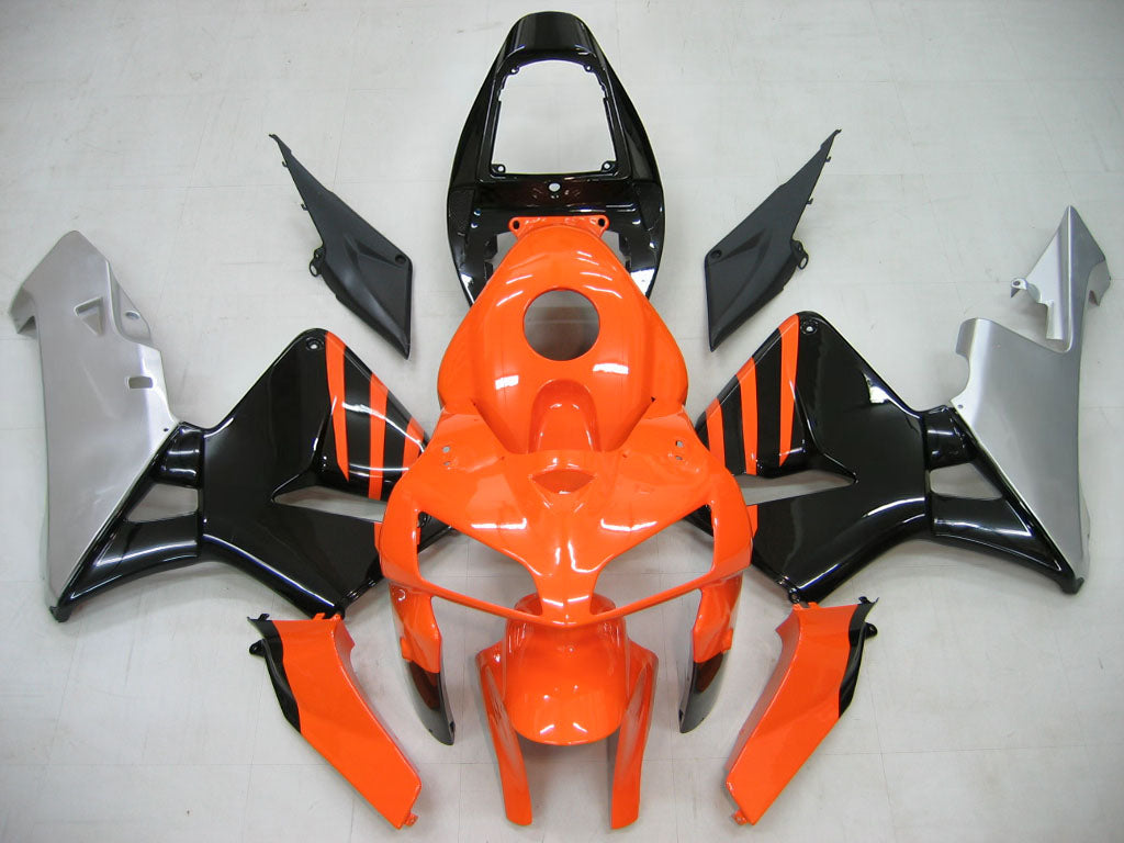 Amotopart stroomlijnkappen 2005-2006 Honda CBR 600 RR oranje en zwart CBR Honda generiek