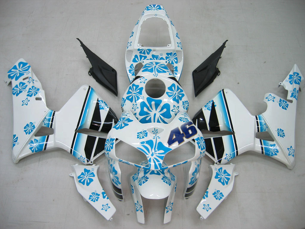 Amotopart stroomlijnkappen 2005-2006 Honda CBR 600 RR Veelkleurig Azzurro Floral Generiek