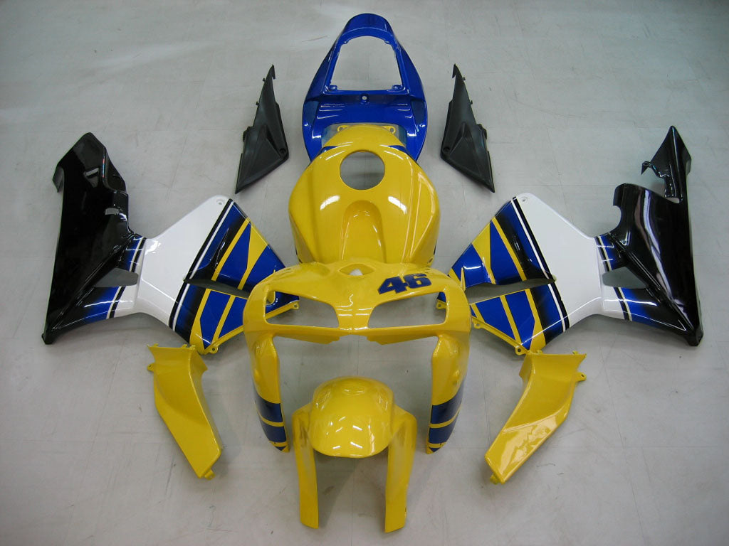 Amotopart stroomlijnkappen 2005-2006 Honda CBR 600 RR geel nr. 46 Azzurro generiek