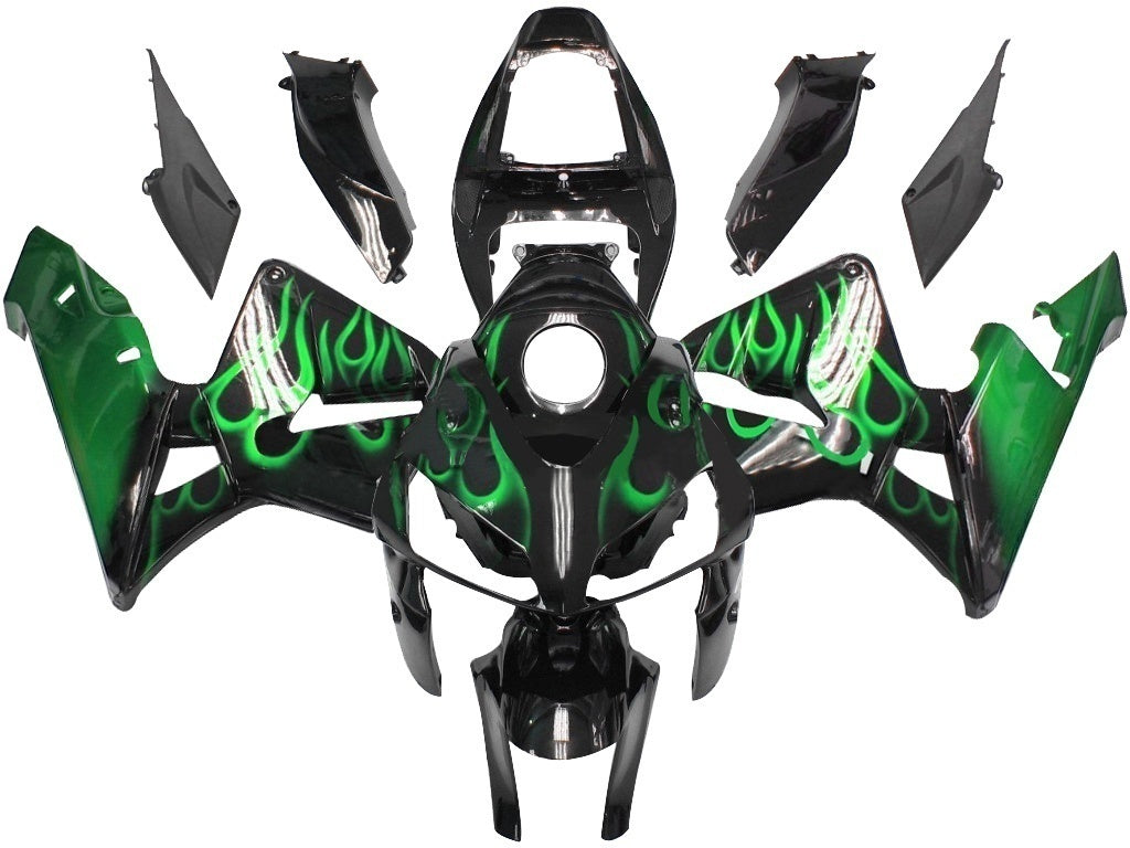 Amotopart Carene Honda CBR 600 RR Nero e Verde Fiamma (2005-2006) Generico