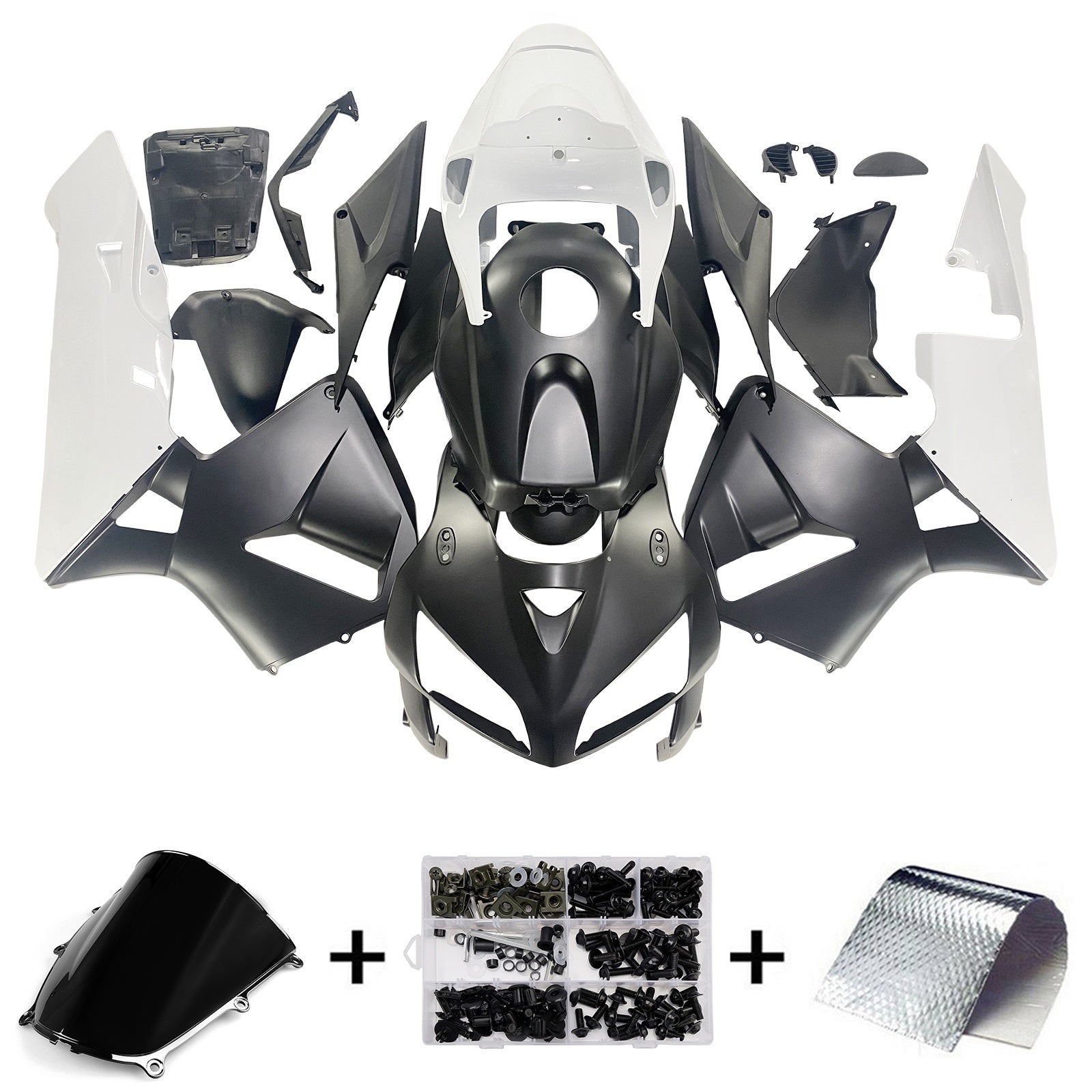 Sobe Amotopart 2005-2006 Honda CBR 600 Rr Matte črno-bela Honda generic