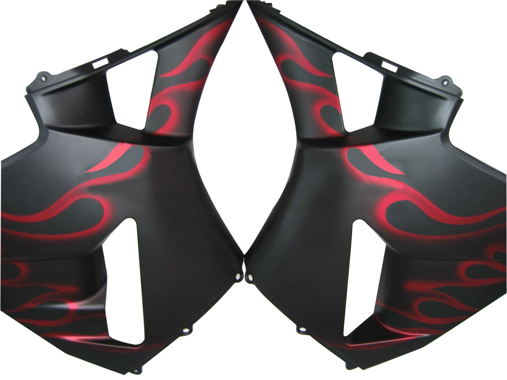 Carenados Amotopart 2005-2006 Honda CBR 600 RR negro mate y rojo llama genérico