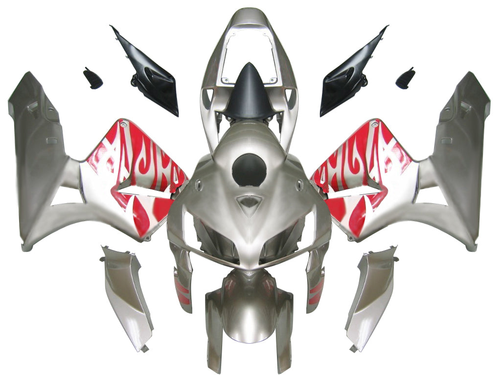 Carénages Amotopart 2005-2006 Honda CBR 600 RR Silver &amp; Red Tribal Generic