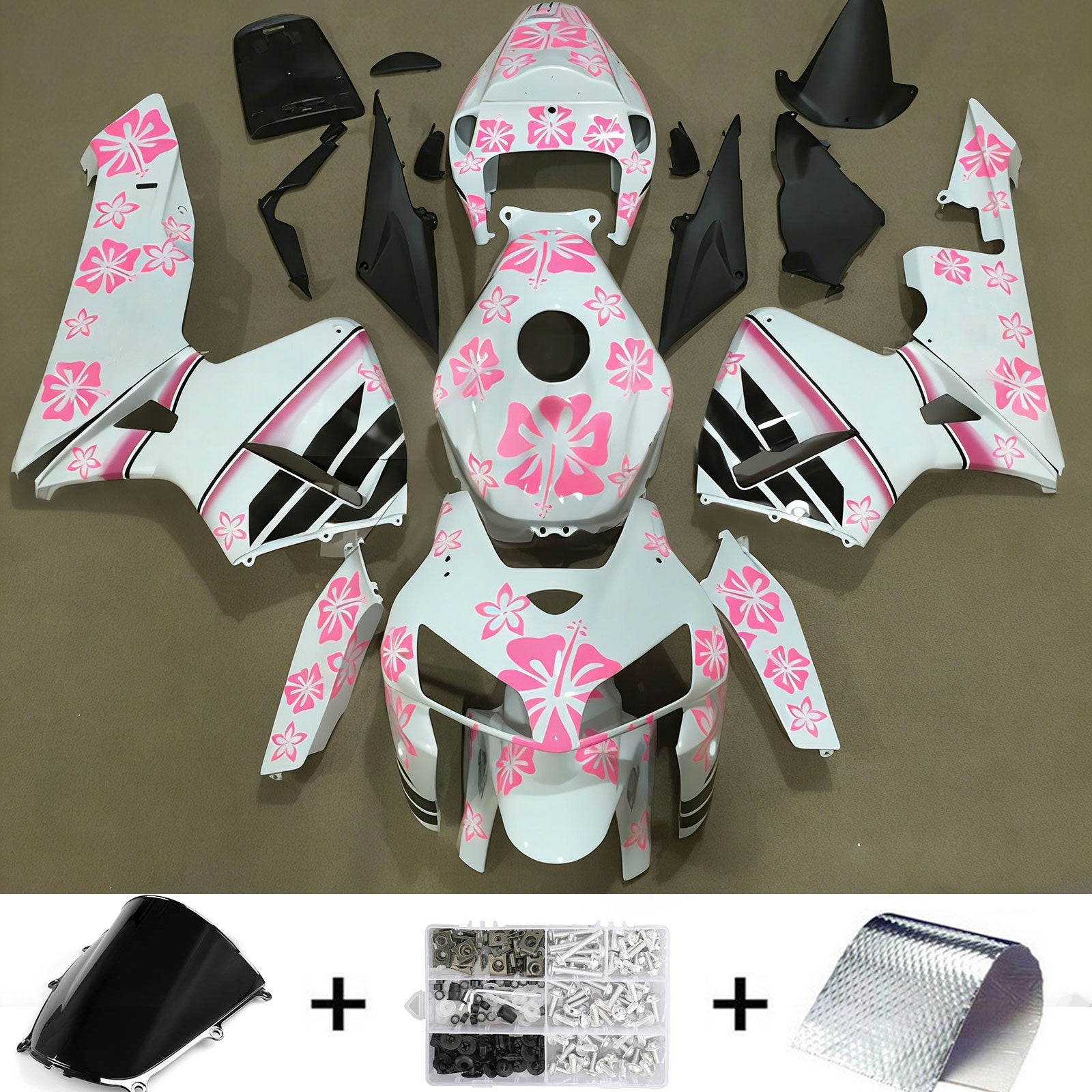 Amotopart Honda CBR600RR 2005-2006 F5 Kit Carénage Carrosserie Plastique ABS