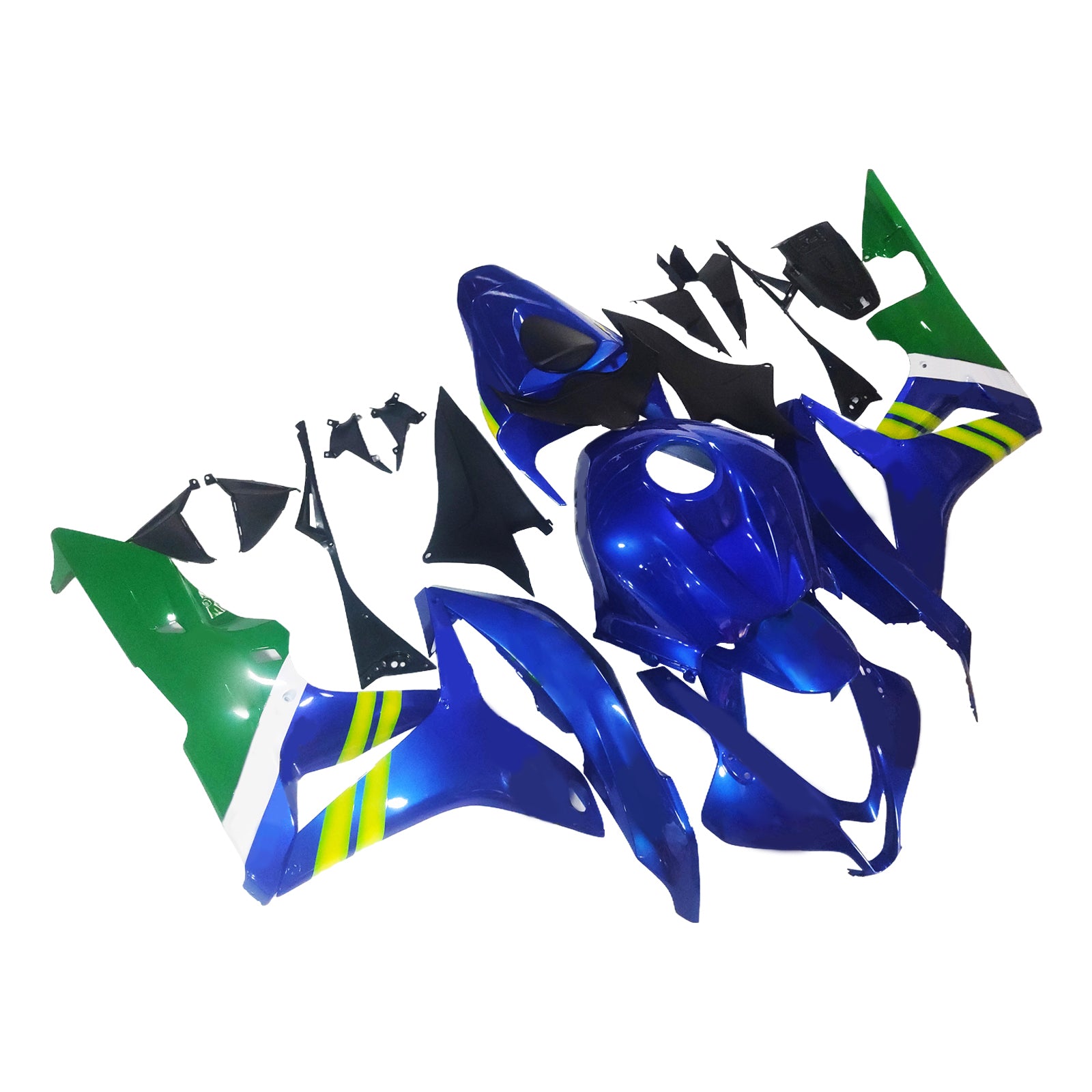Amotopart Fairing 2007-2008 Honda CBR 600 RR Blue in Green Movistar generic