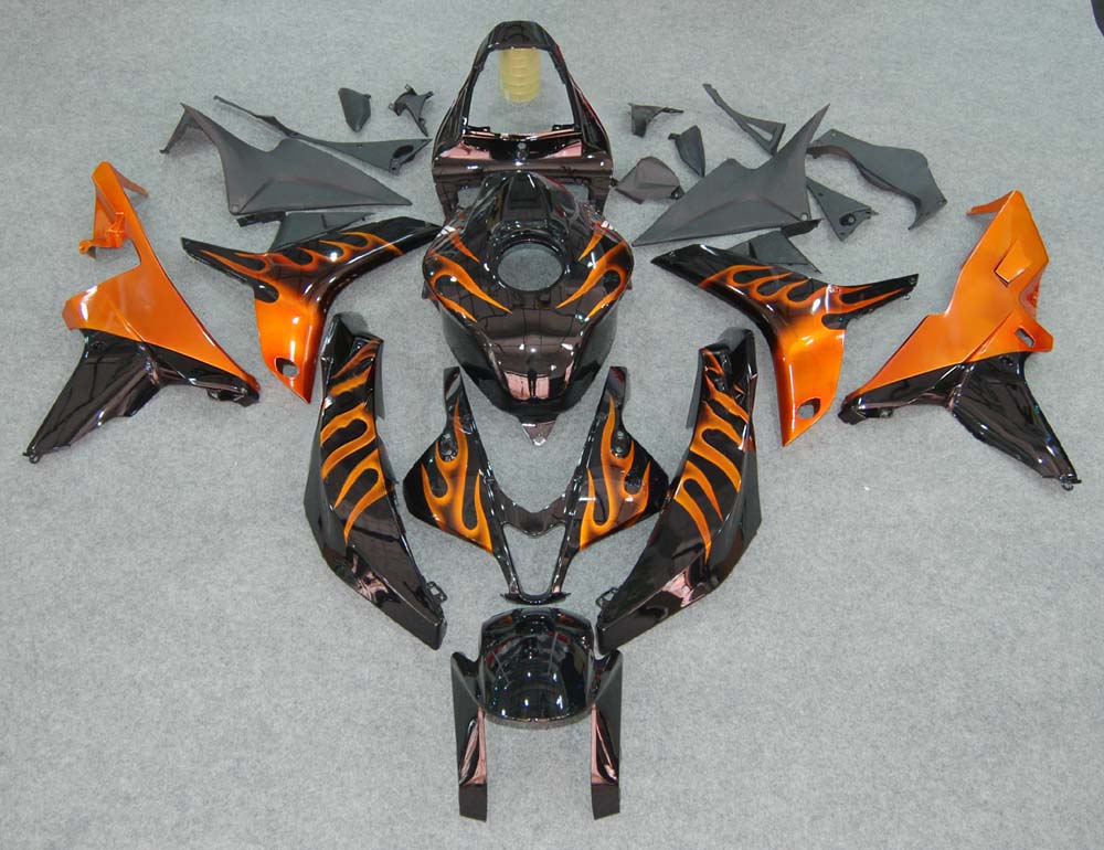 Trgi Amotopart 2007-2008 Honda CBR 600 RR Črni in oranžni plamen generični