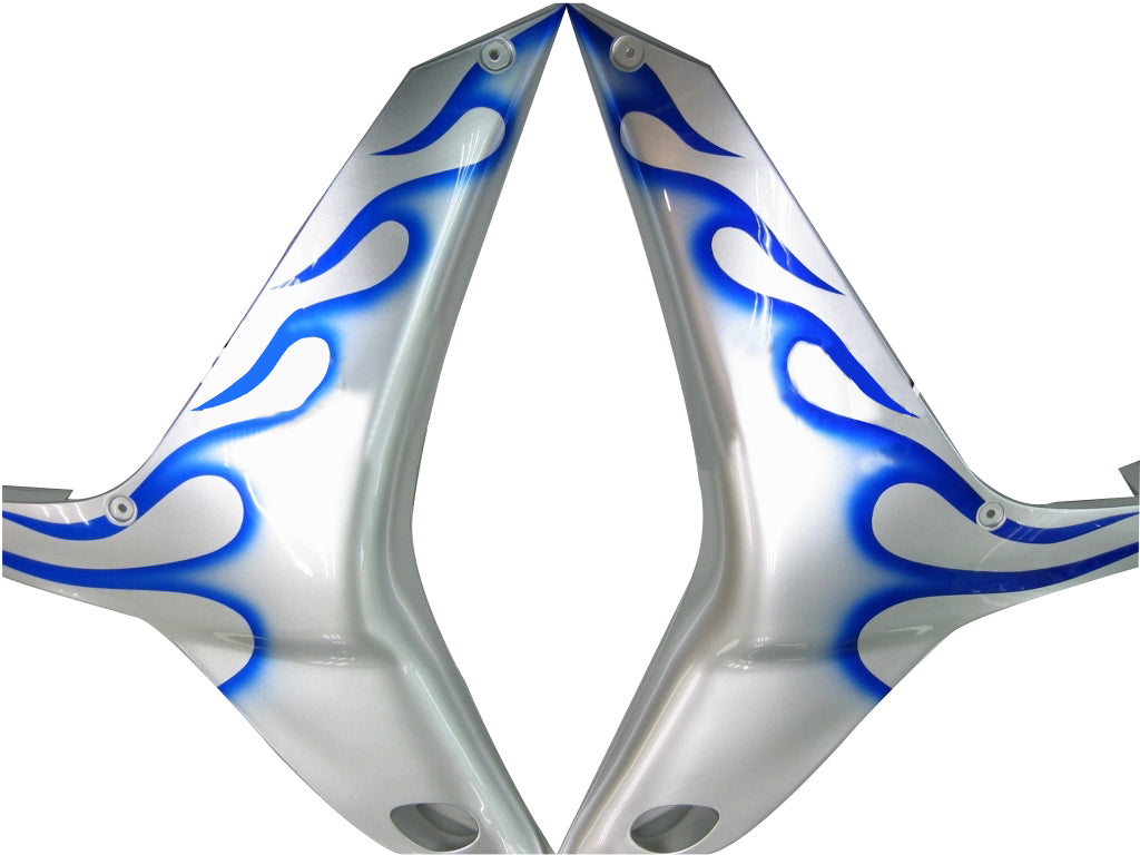 Carénages Amotopart 2007-2008 Honda CBR 600 RR Silver &amp; Blue Flame Generic